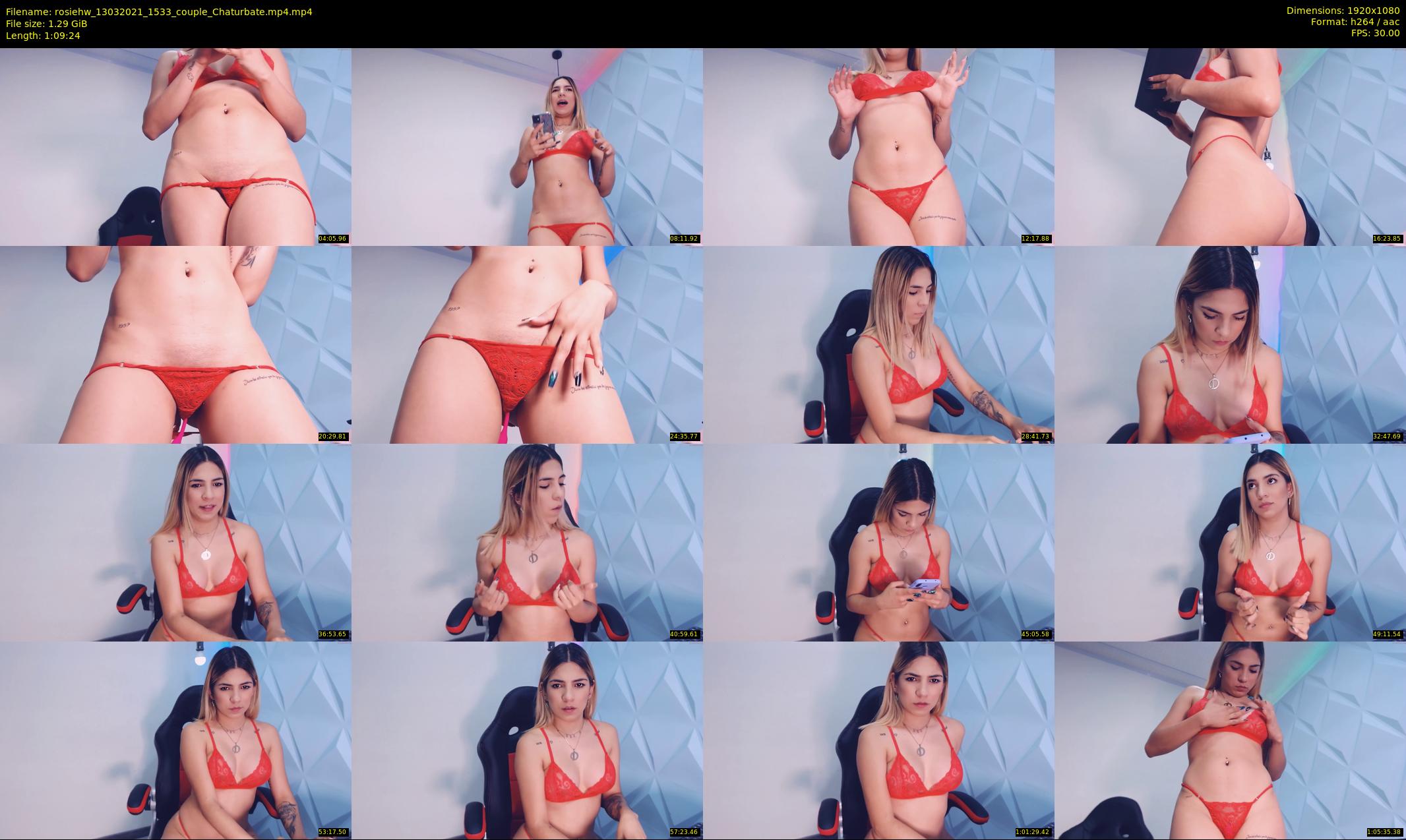 rosiehw — 70 minute Chaturbate couple cam show recording, 1080p, Mar 13, 2021