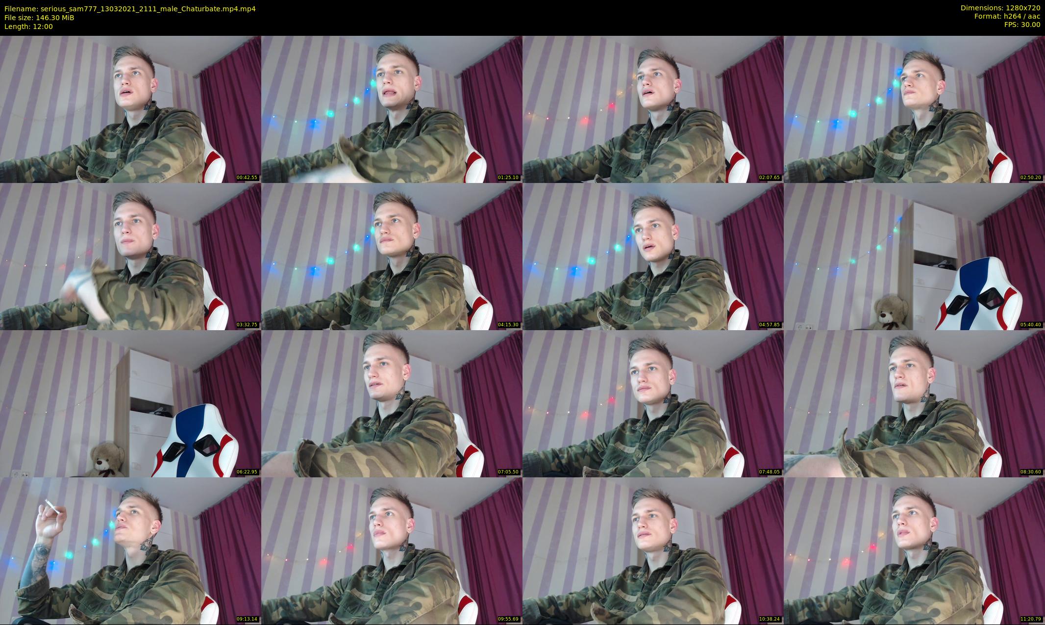 serious_sam777 — 12 minute Chaturbate male cam show recording, 720p, Mar 13, 2021