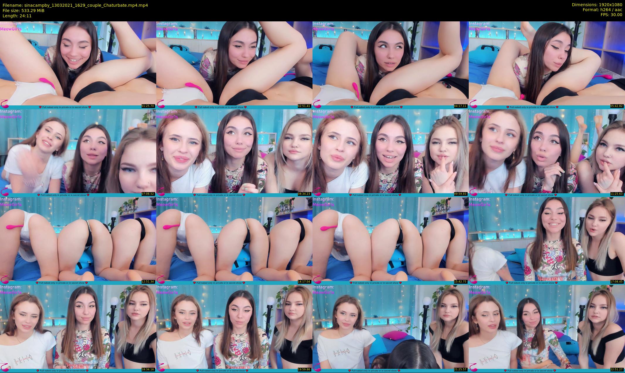 sinacampby — 25 minute Chaturbate couple cam show recording, 1080p, Mar 13, 2021