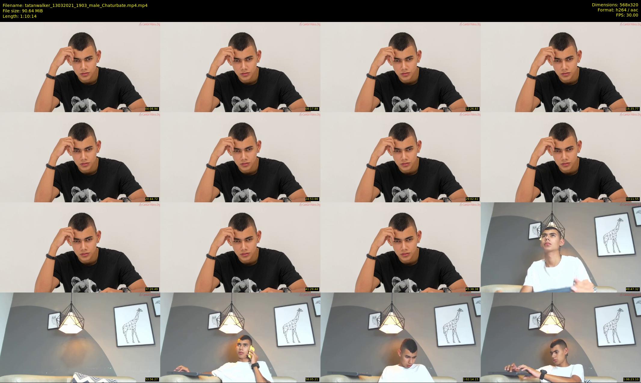 tatanwalker — 71 minute Chaturbate male cam show recording, SD, Mar 13, 2021