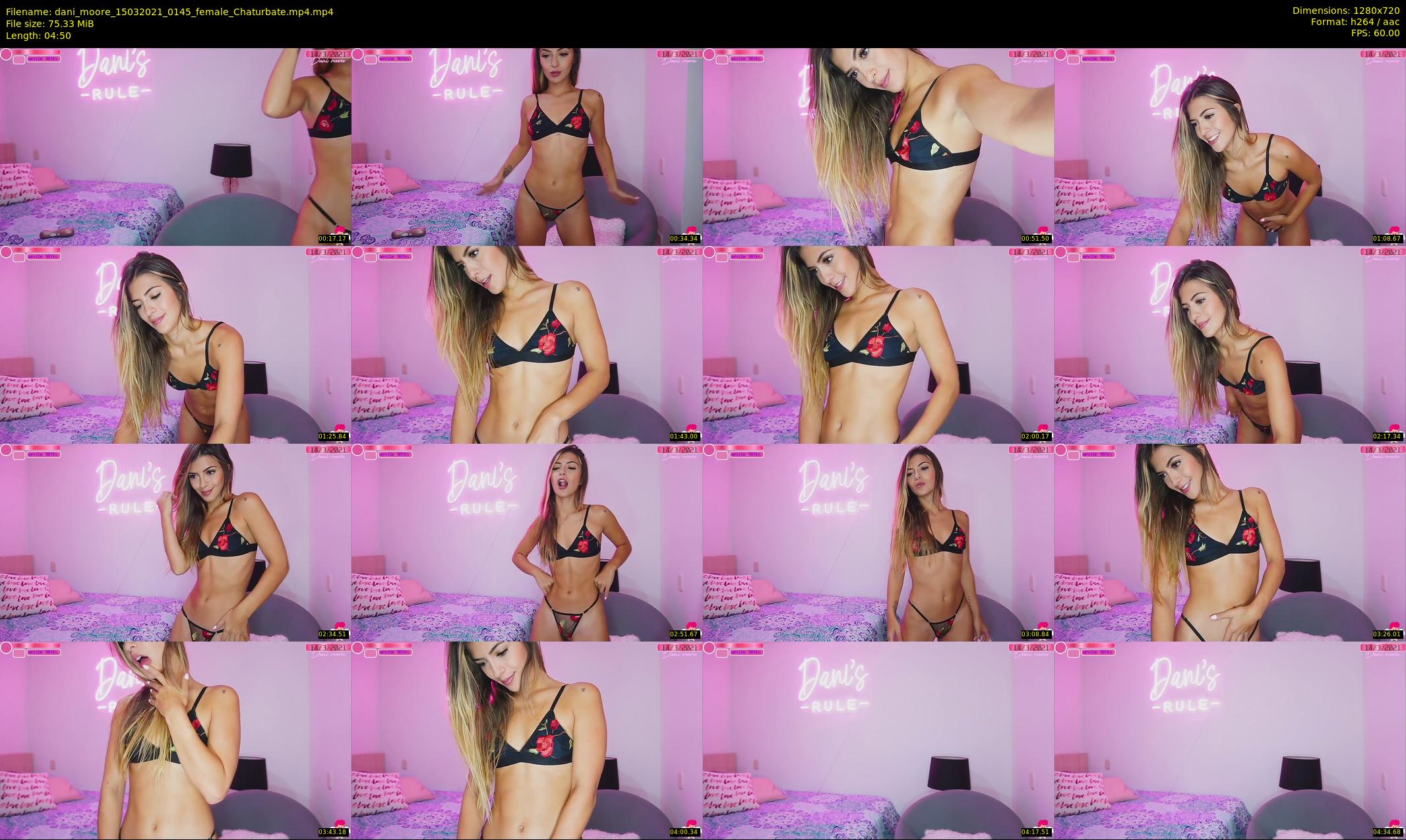 dani_moore — 5 minute Chaturbate female cam show recording, 720p, Mar 15, 2021