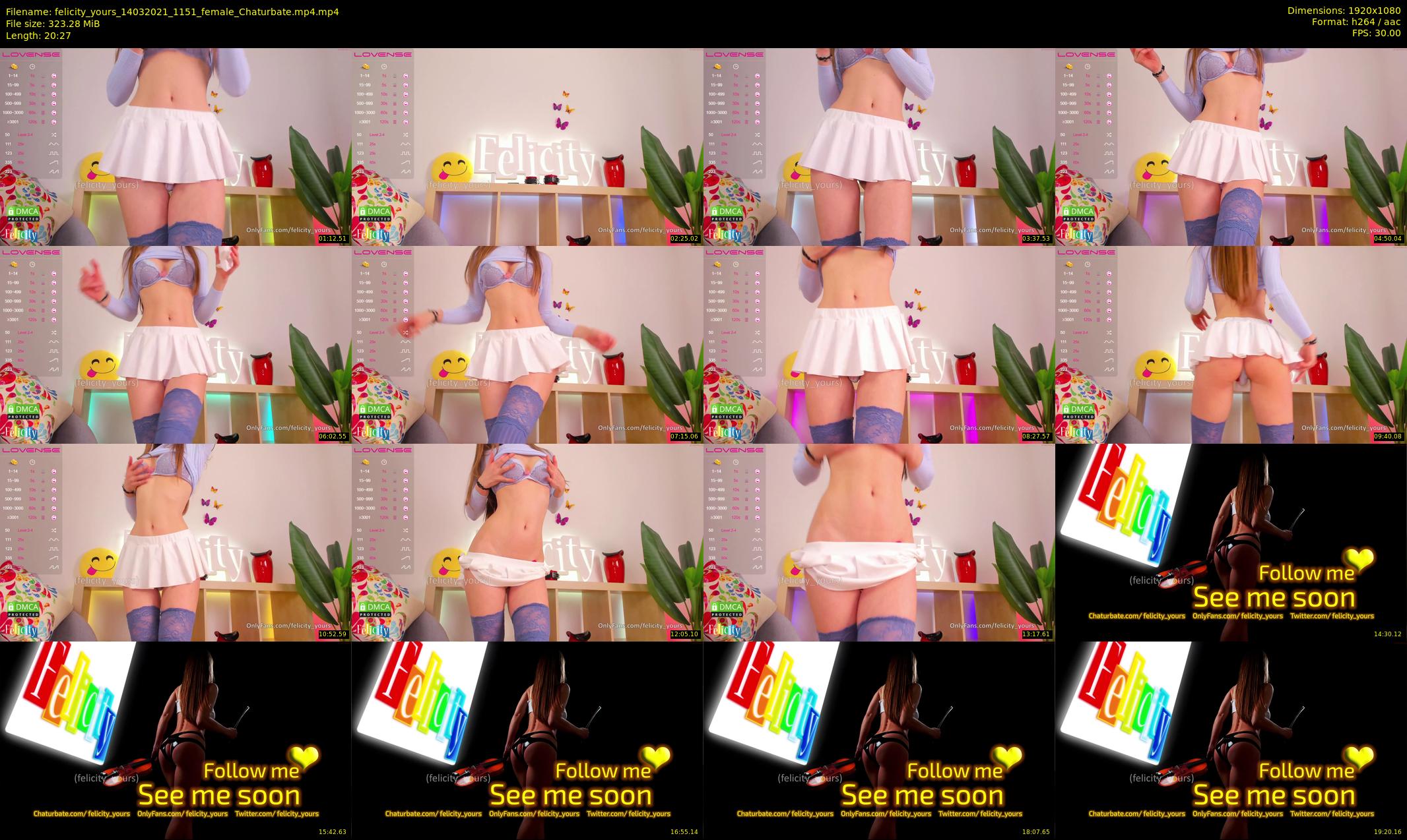 felicity_yours — 21 minute Chaturbate female cam show recording, 1080p, Mar 14, 2021