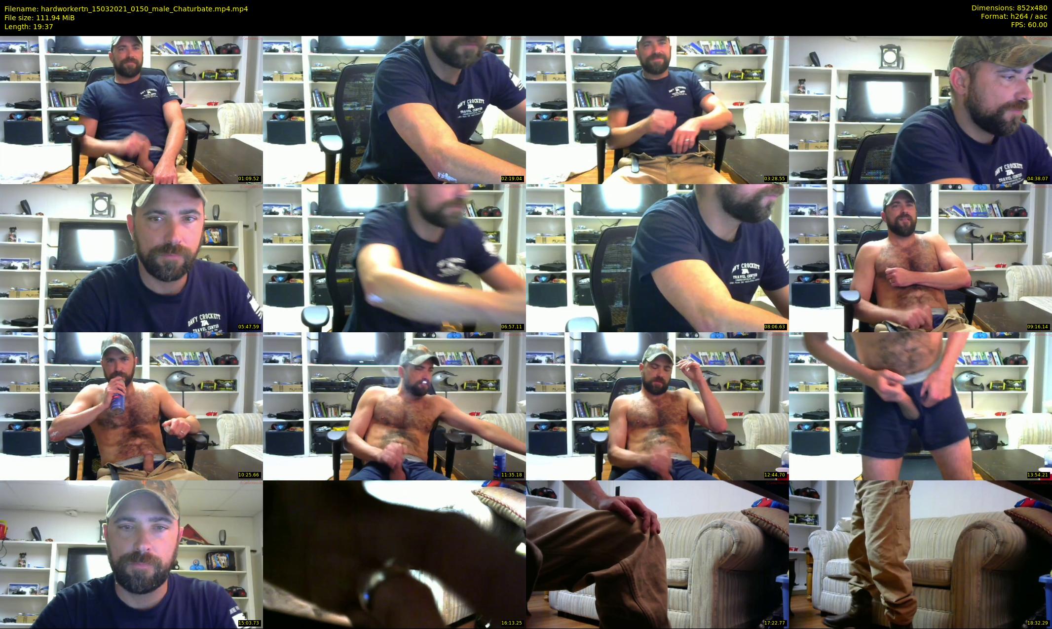 hardworkertn — 20 minute Chaturbate male cam show recording, 480p, Mar 15, 2021