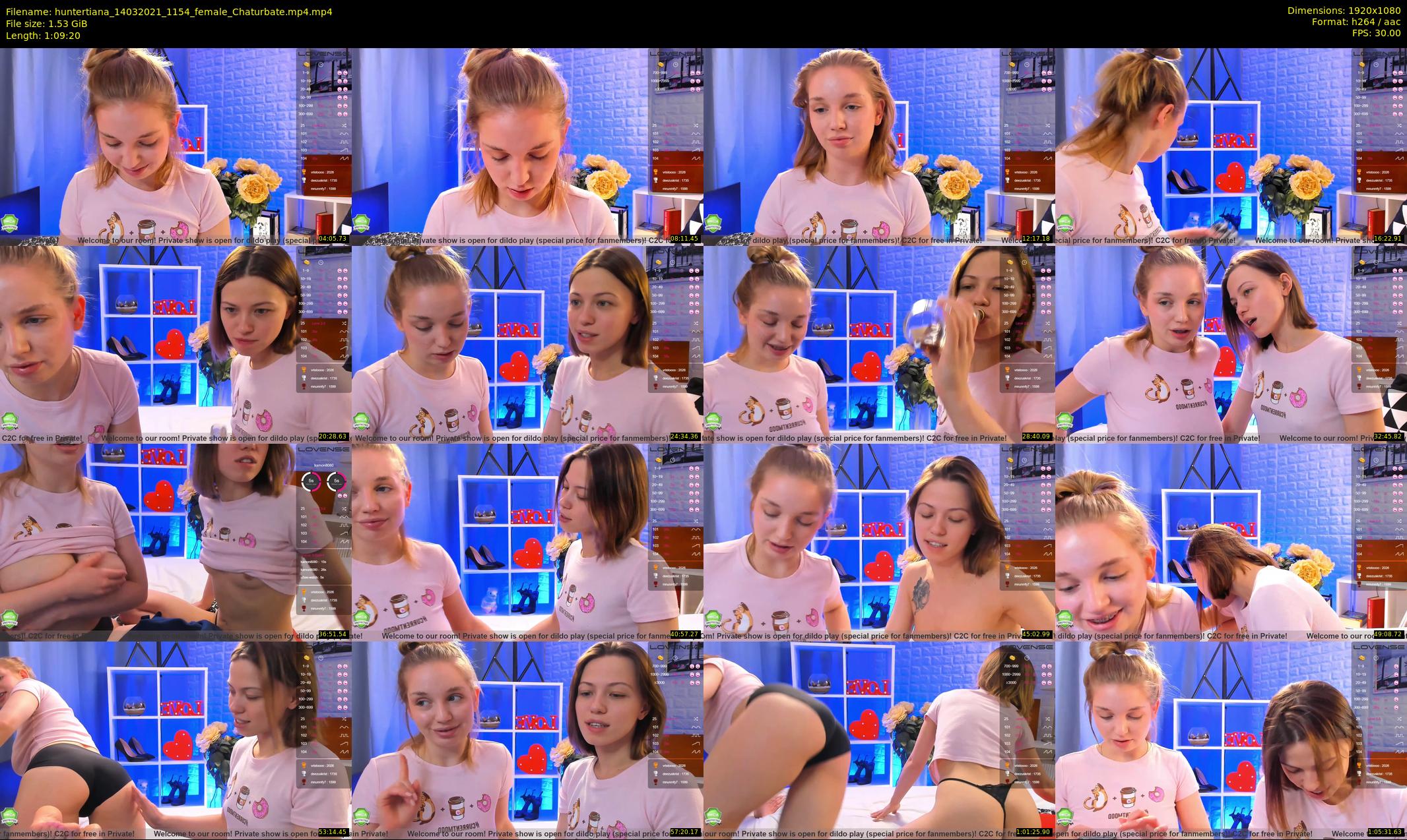 huntertiana — 70 minute Chaturbate female cam show recording, 1080p, Mar 14, 2021