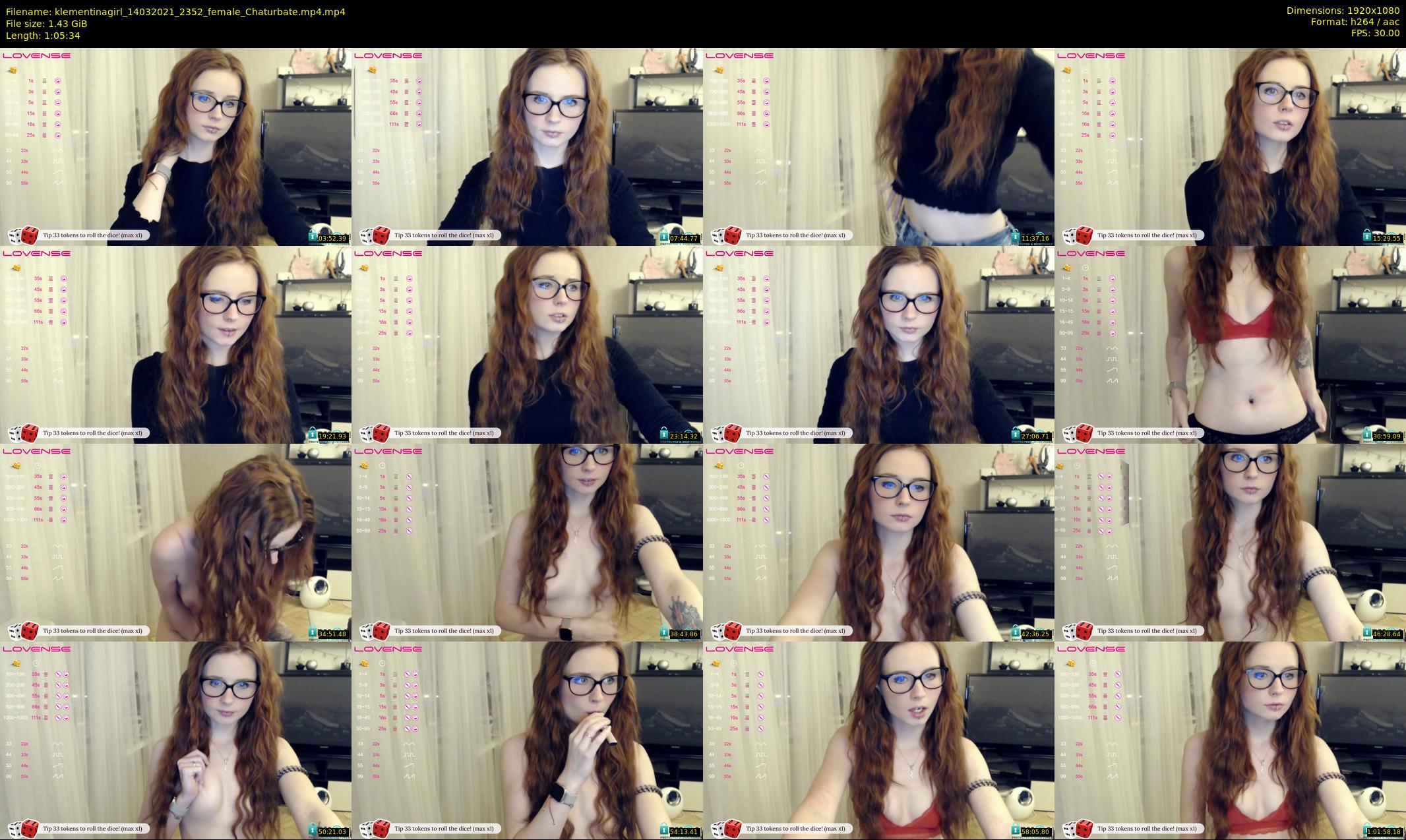klementinagirl — 66 minute Chaturbate female cam show recording, 1080p, Mar 14, 2021