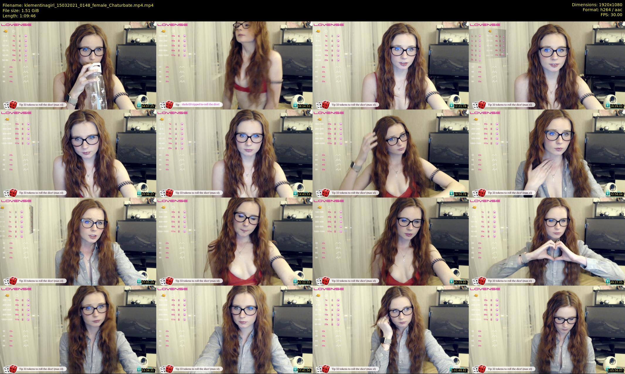 klementinagirl — 70 minute Chaturbate female cam show recording, 1080p, Mar 15, 2021