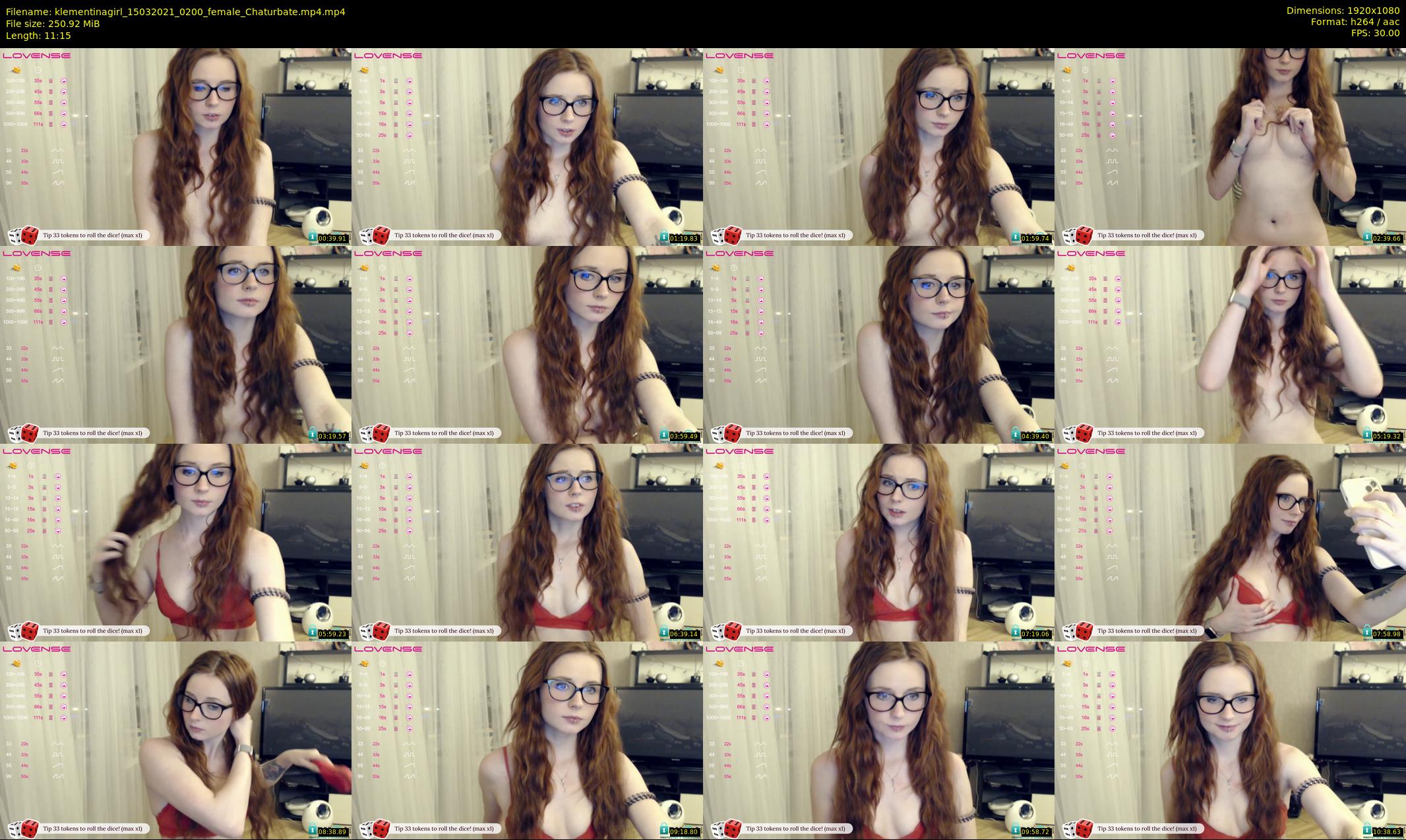 klementinagirl — 12 minute Chaturbate female cam show recording, 1080p, Mar 15, 2021