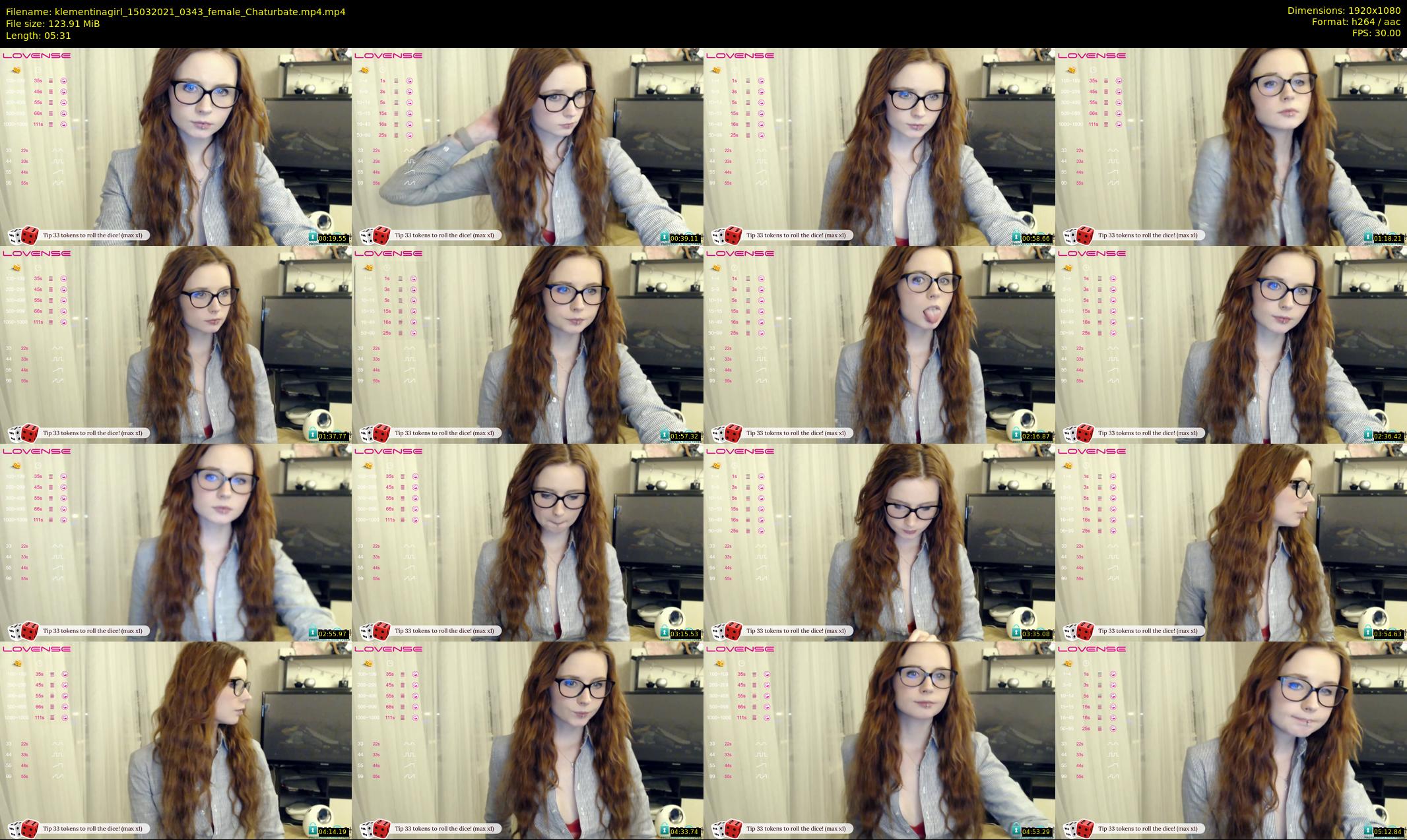 klementinagirl — 6 minute Chaturbate female cam show recording, 1080p, Mar 15, 2021