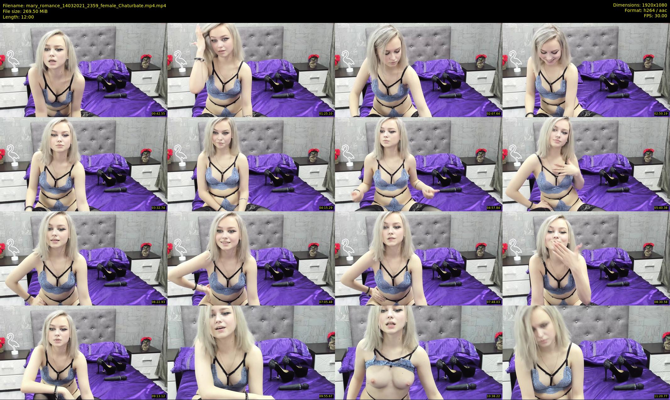 mary_romance — 12 minute Chaturbate female cam show recording, 1080p, Mar 14, 2021