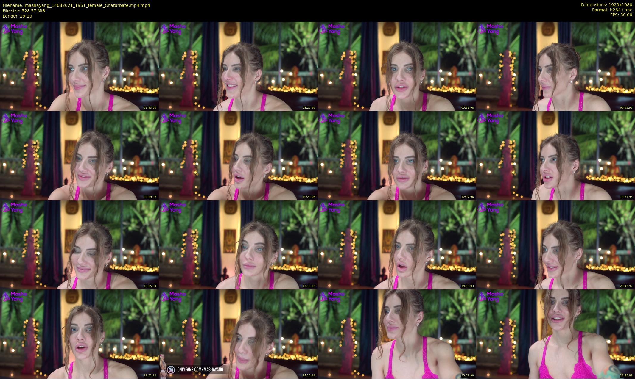mashayang — 30 minute Chaturbate female cam show recording, 1080p, Mar 14, 2021