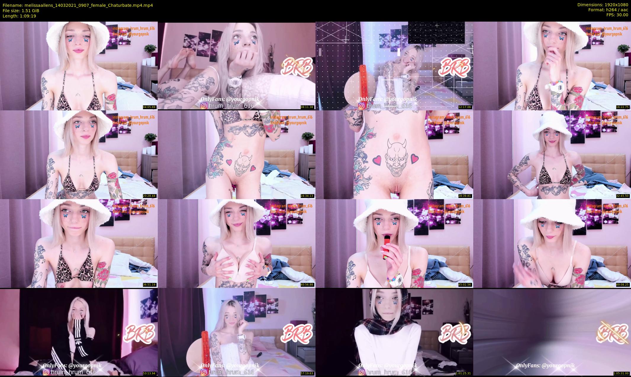 melissaallens — 70 minute Chaturbate female cam show recording, 1080p, Mar 14, 2021