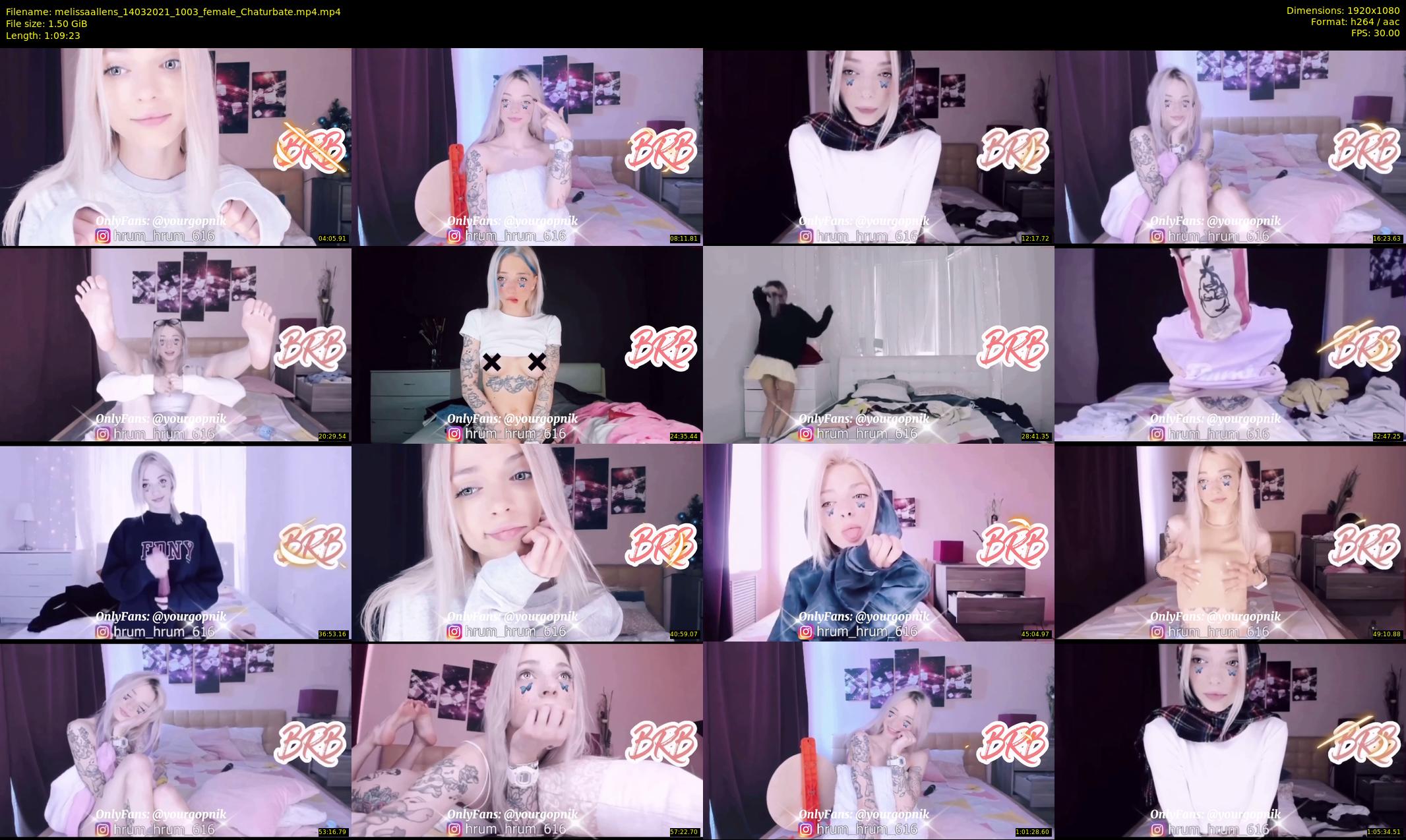 melissaallens — 70 minute Chaturbate female cam show recording, 1080p, Mar 14, 2021