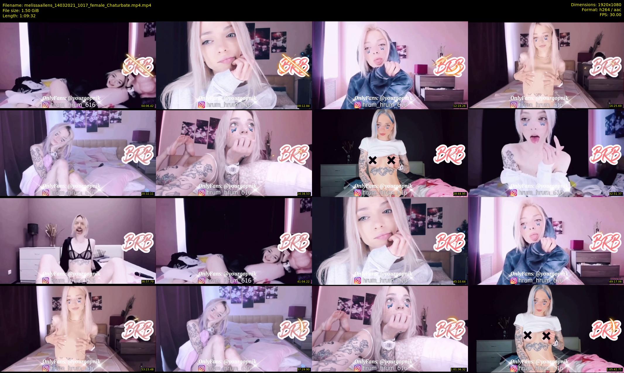 melissaallens — 70 minute Chaturbate female cam show recording, 1080p, Mar 14, 2021