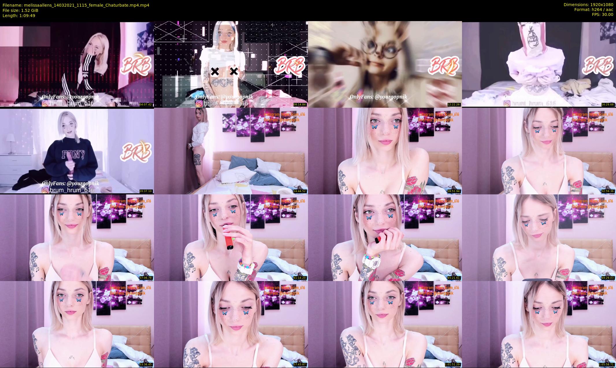 melissaallens — 70 minute Chaturbate female cam show recording, 1080p, Mar 14, 2021