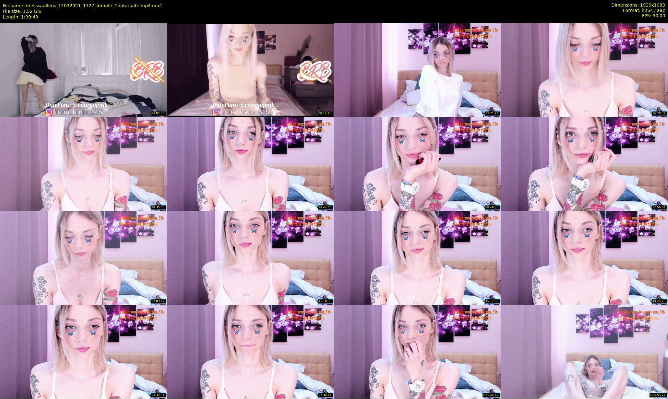 melissaallens — 70 minute Chaturbate female cam show recording, 1080p, Mar 14, 2021