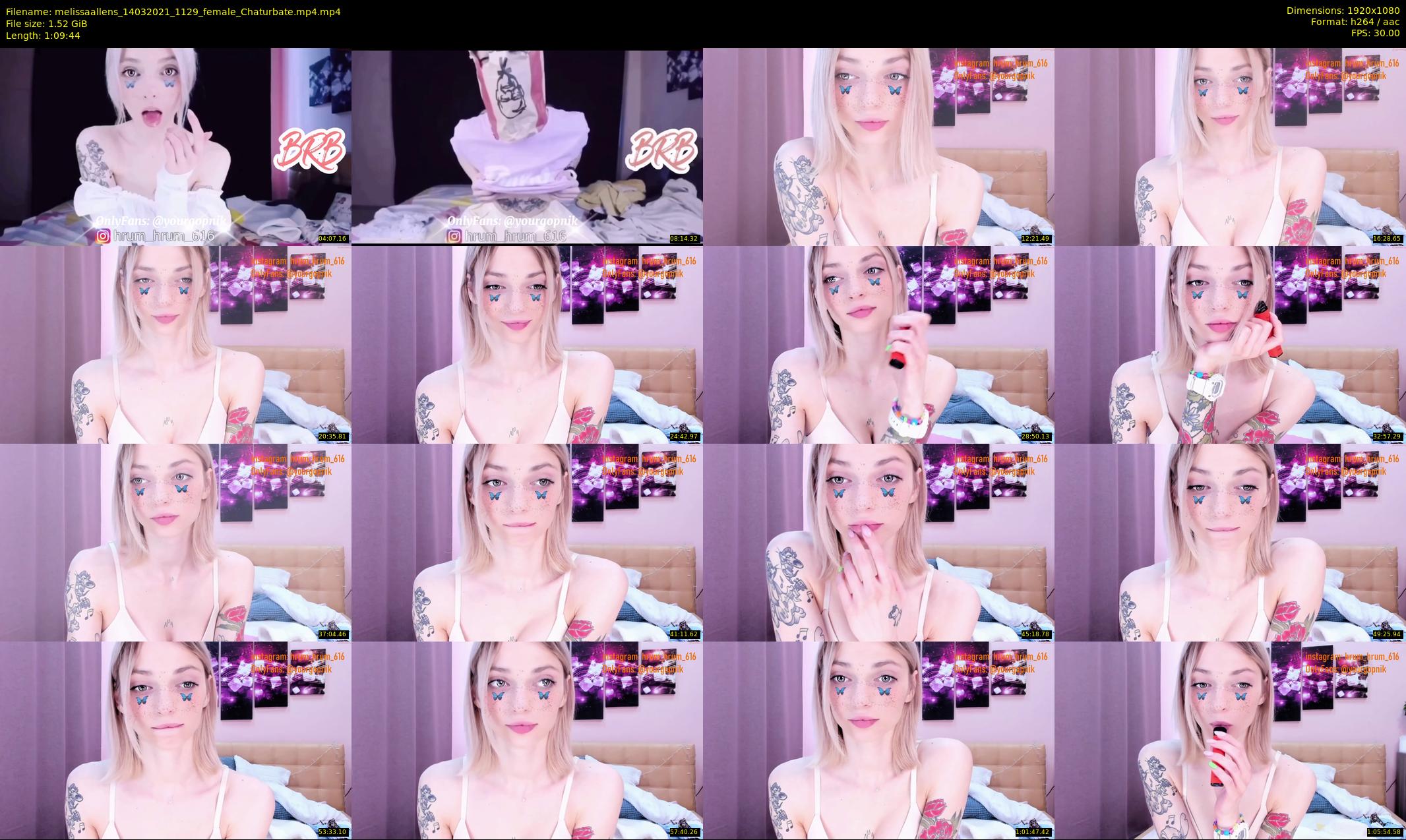 melissaallens — 70 minute Chaturbate female cam show recording, 1080p, Mar 14, 2021