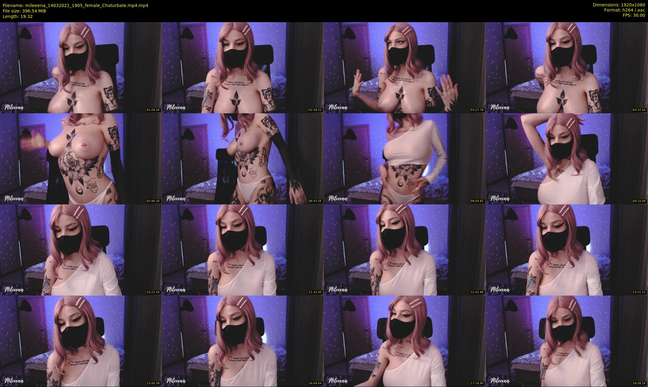mileeena — 20 minute Chaturbate female cam show recording, 1080p, Mar 14, 2021