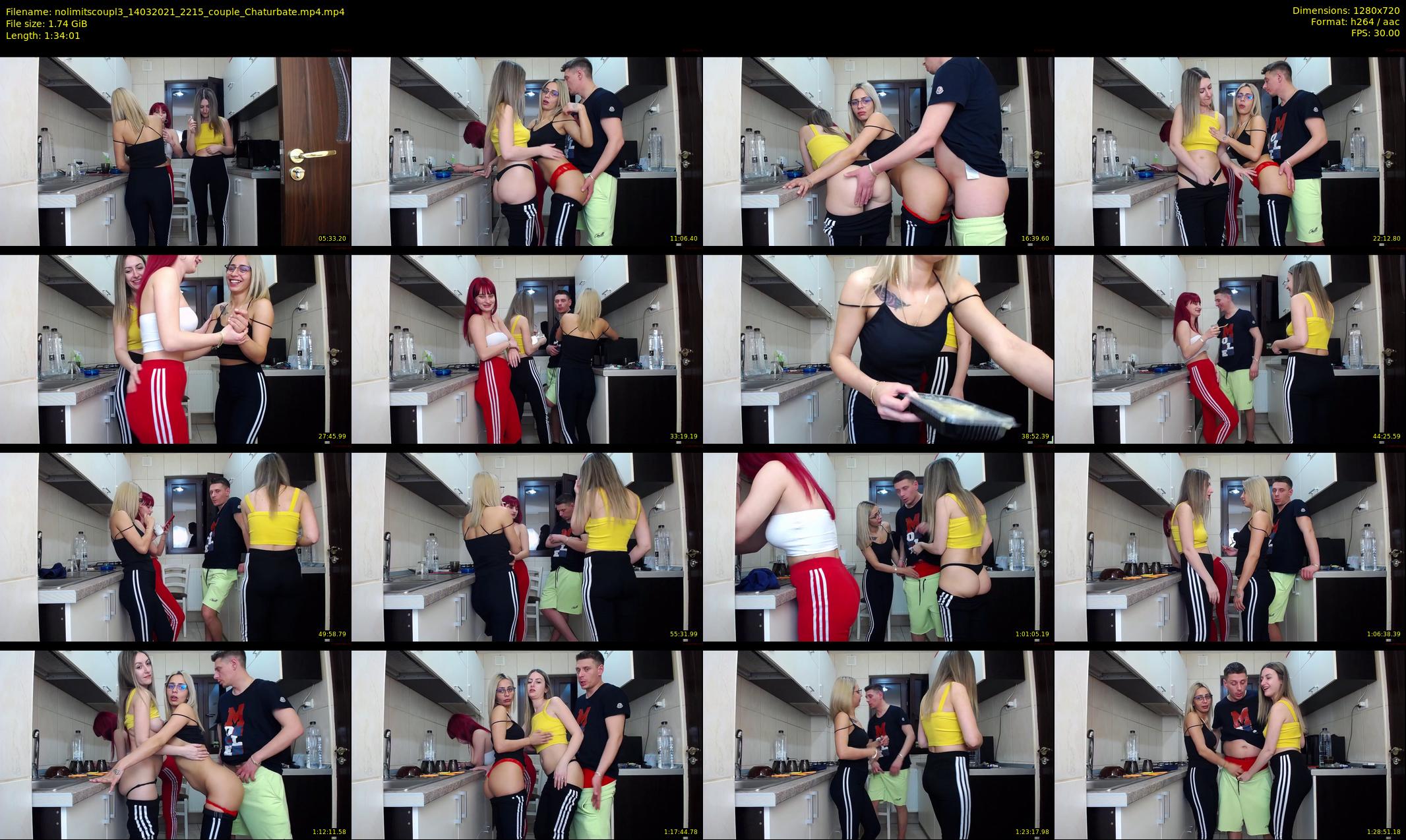 nolimitscoupl3 — 95 minute Chaturbate couple cam show recording, 720p, Mar 14, 2021