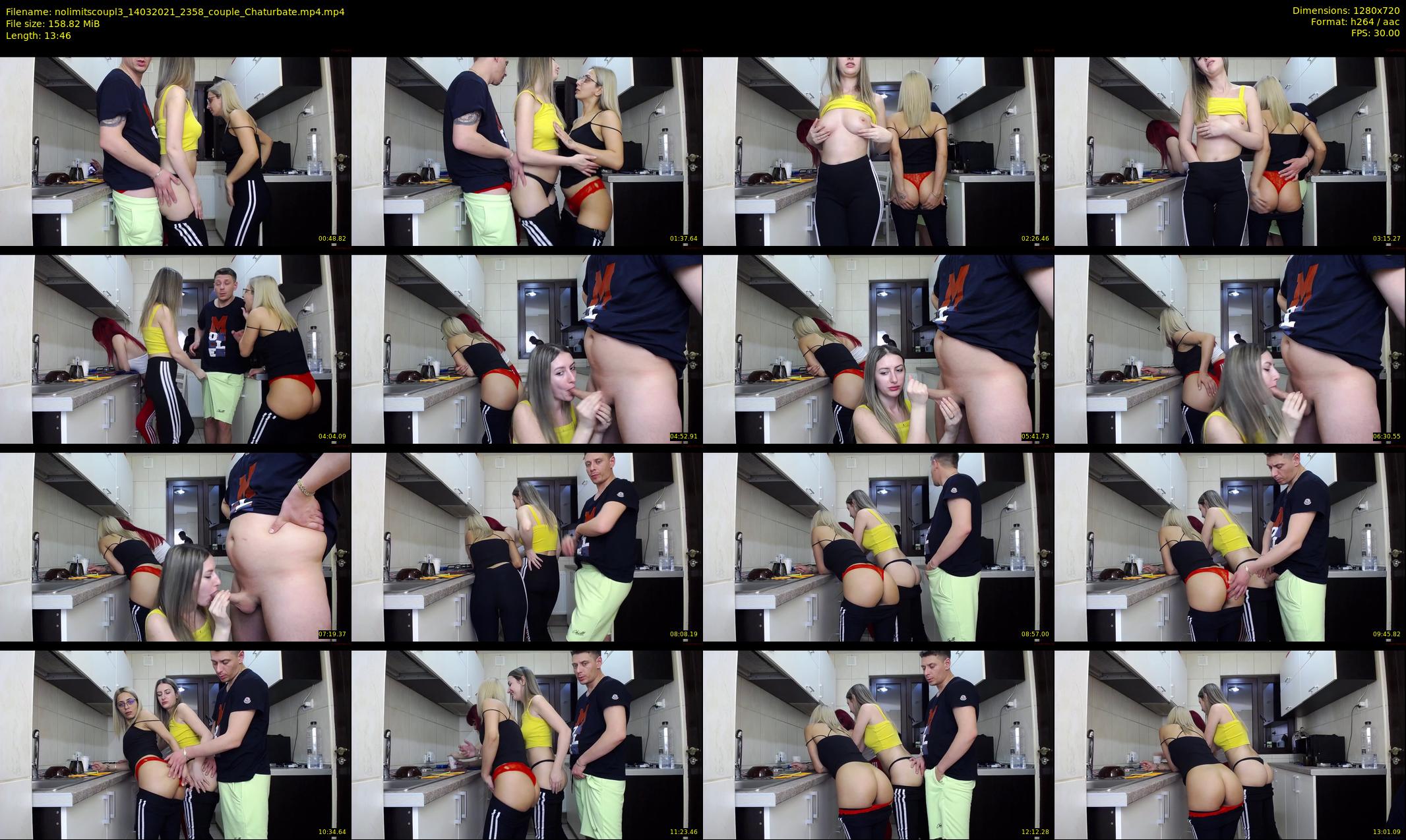 nolimitscoupl3 — 14 minute Chaturbate couple cam show recording, 720p, Mar 14, 2021