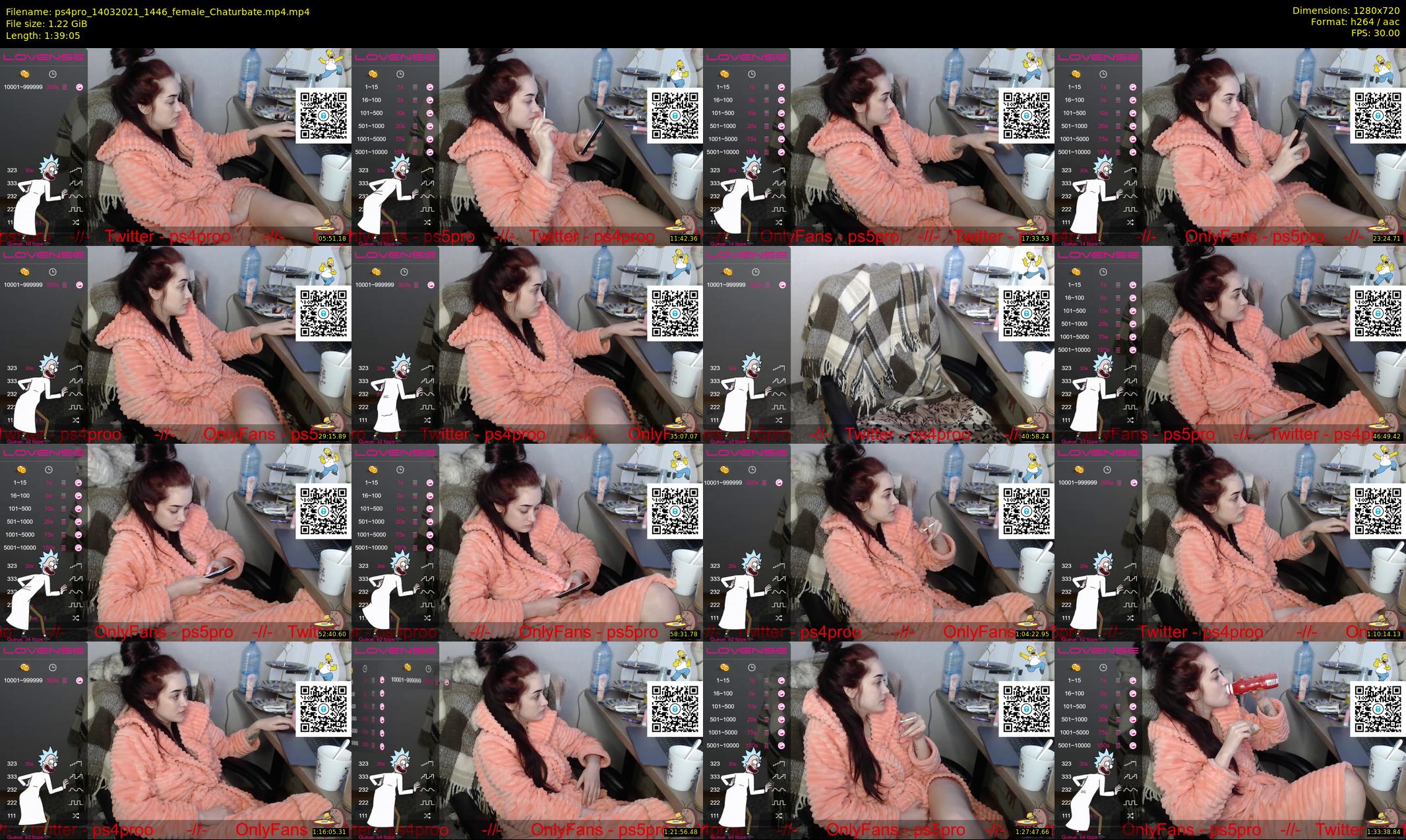 ps4pro — 100 minute Chaturbate female cam show recording, 720p, Mar 14, 2021