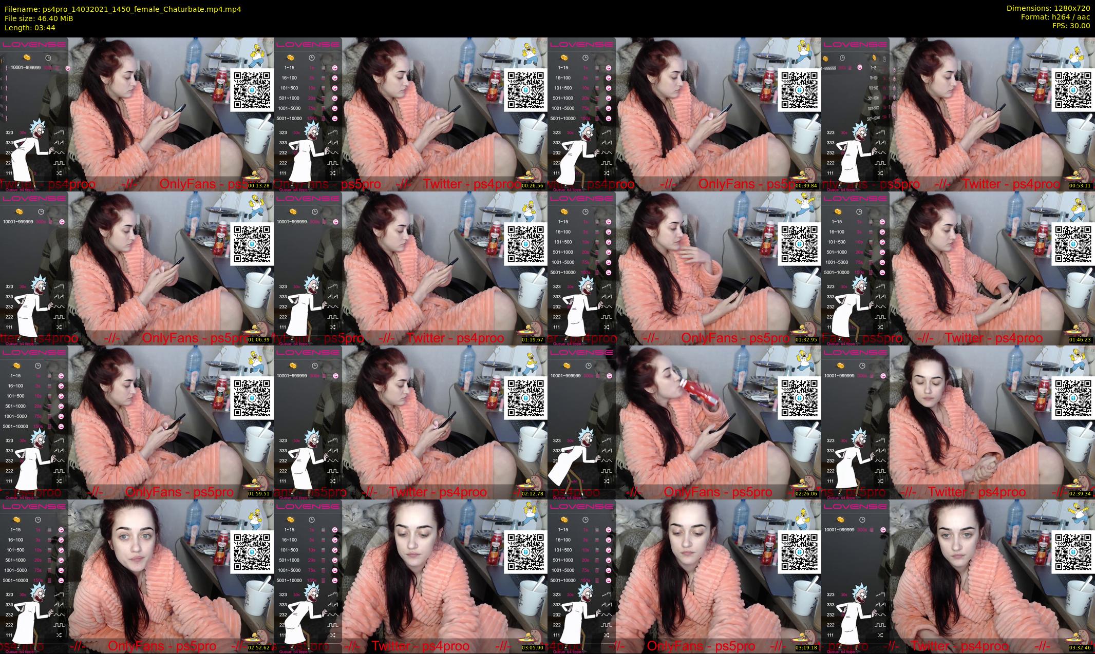 ps4pro — 4 minute Chaturbate female cam show recording, 720p, Mar 14, 2021