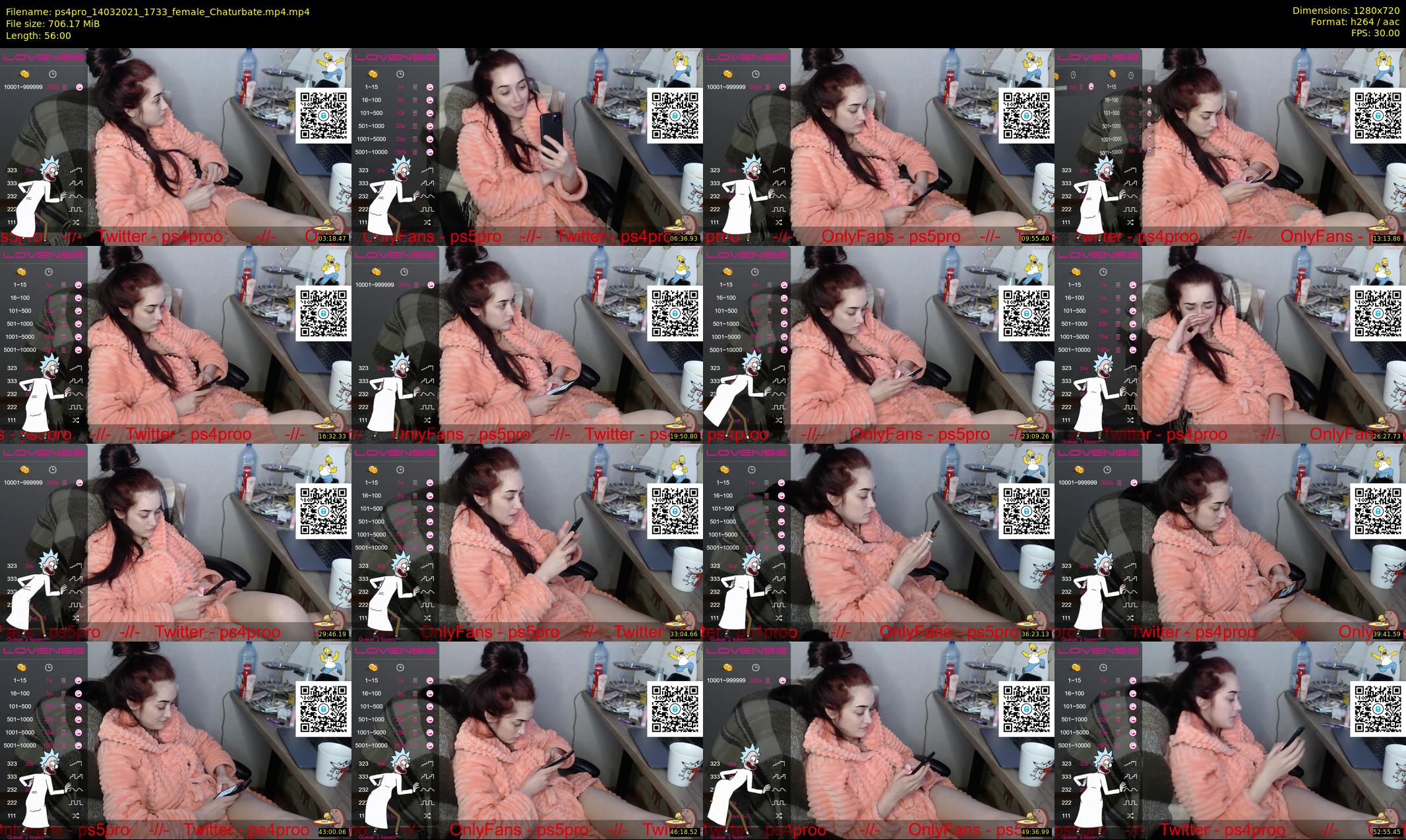 ps4pro — 56 minute Chaturbate female cam show recording, 720p, Mar 14, 2021