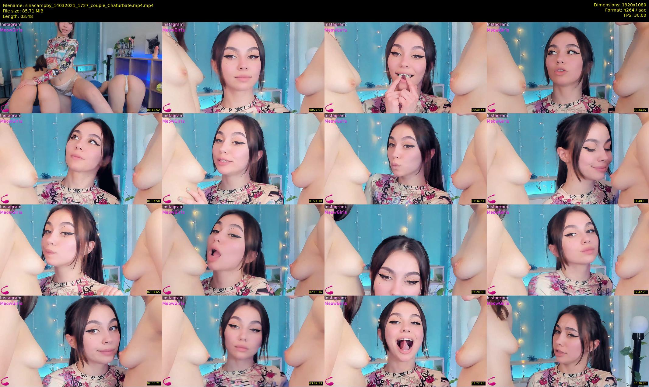 sinacampby — 4 minute Chaturbate couple cam show recording, 1080p, Mar 14, 2021