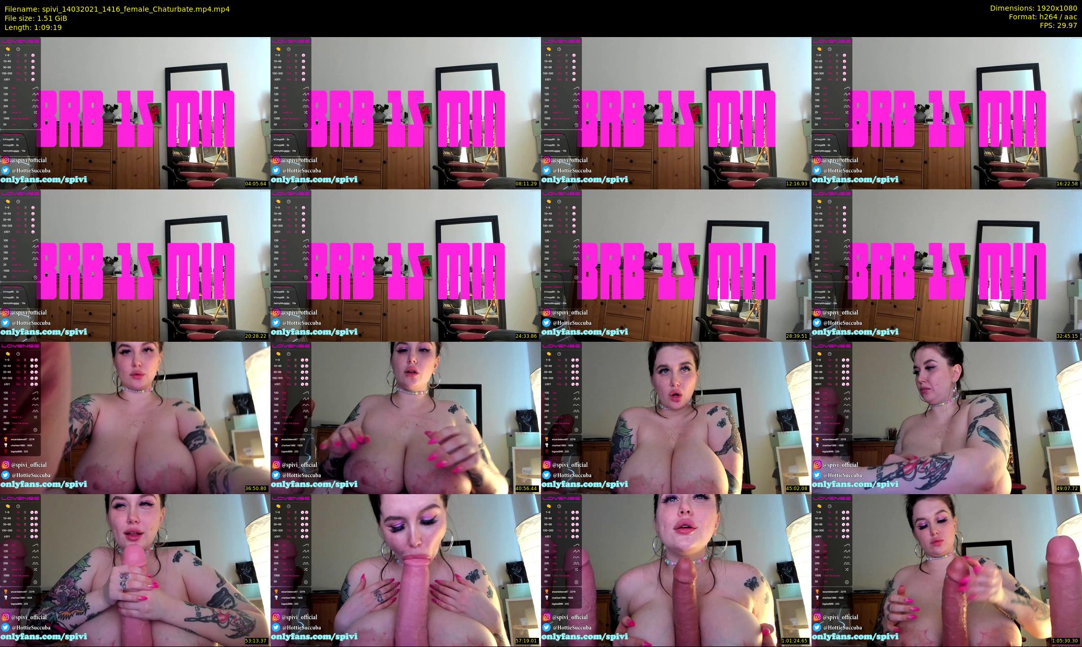 spivi — 70 minute Chaturbate female cam show recording, 1080p, Mar 14, 2021
