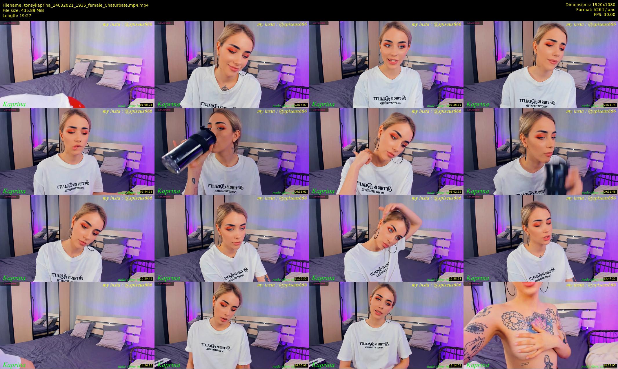 tonsykaprina — 20 minute Chaturbate couple cam show recording, 1080p, Mar 14, 2021