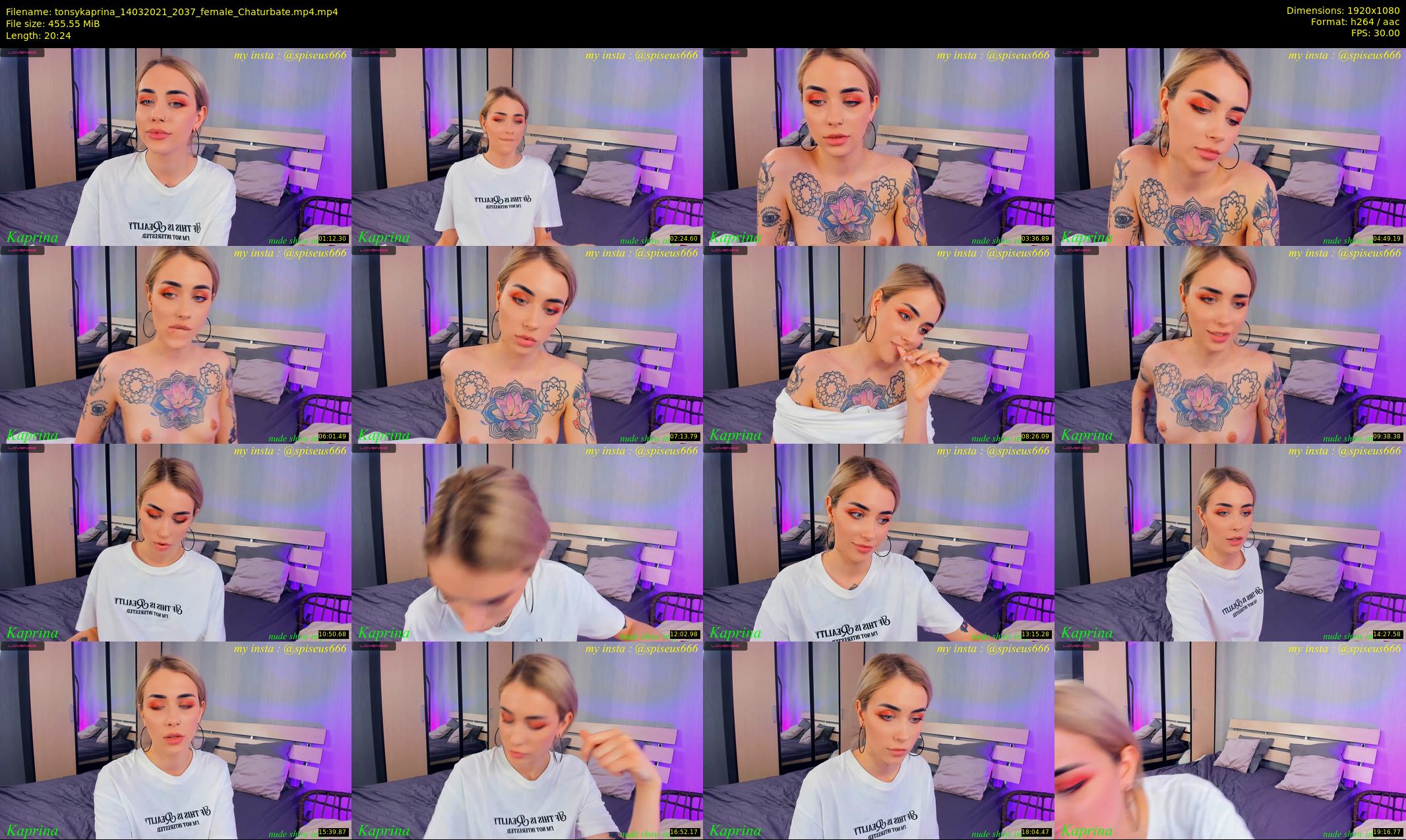 tonsykaprina — 21 minute Chaturbate couple cam show recording, 1080p, Mar 14, 2021