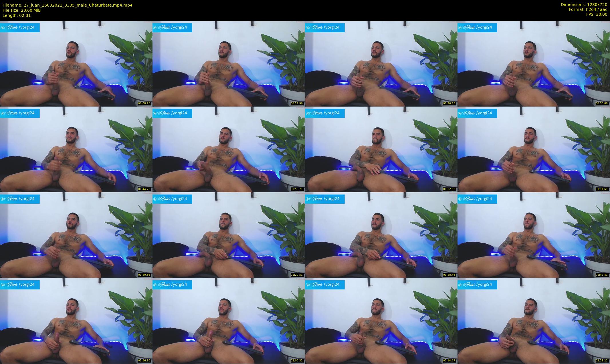 27_juan — 3 minute Chaturbate male cam show recording, 720p, Mar 16, 2021