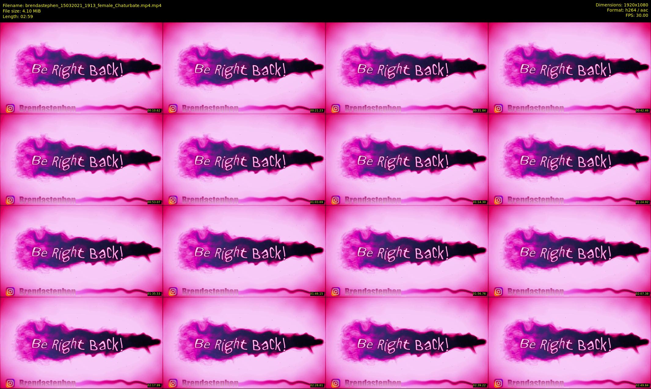 brendastephen — 3 minute Chaturbate female cam show recording, 1080p, Mar 15, 2021