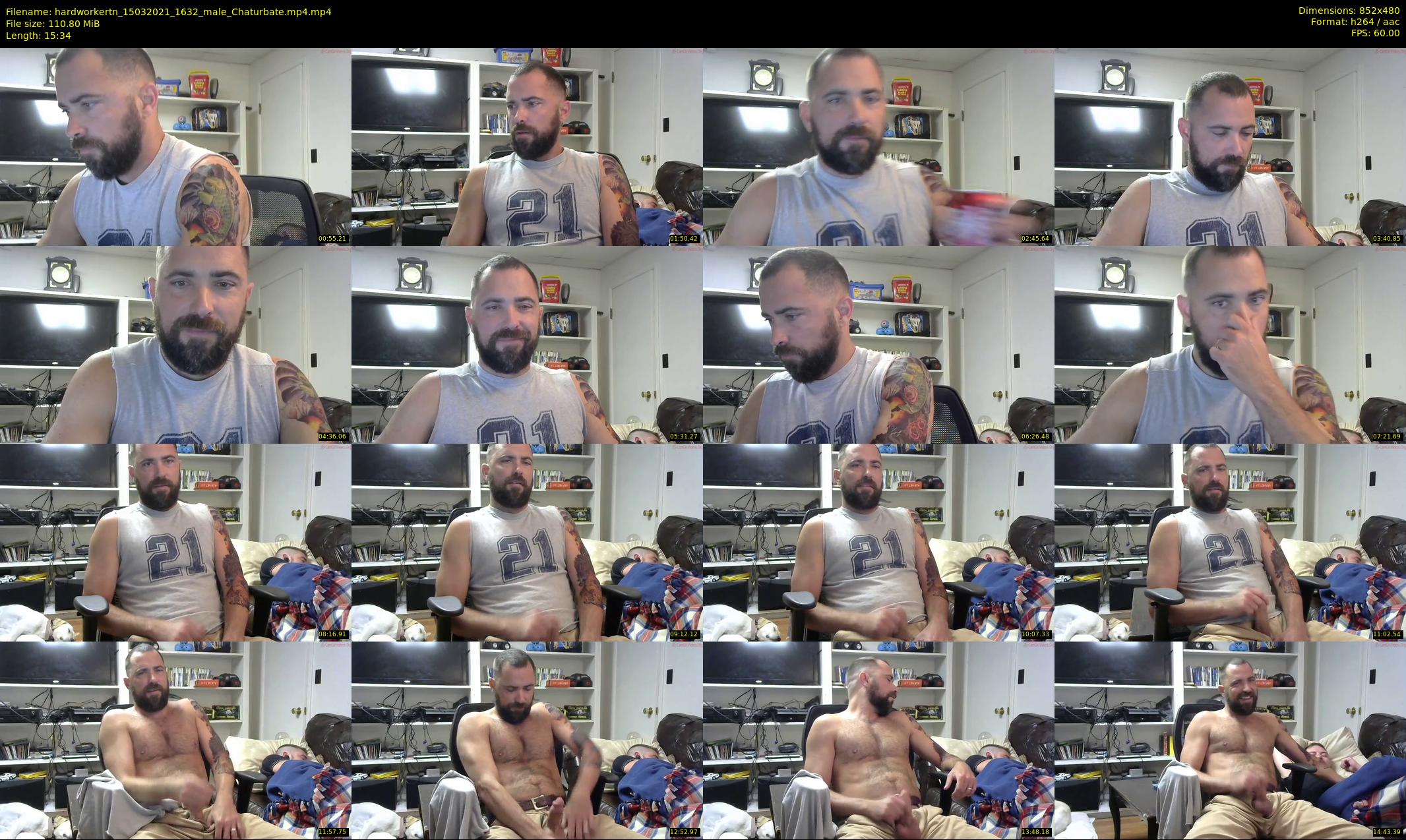 hardworkertn — 16 minute Chaturbate male cam show recording, 480p, Mar 15, 2021