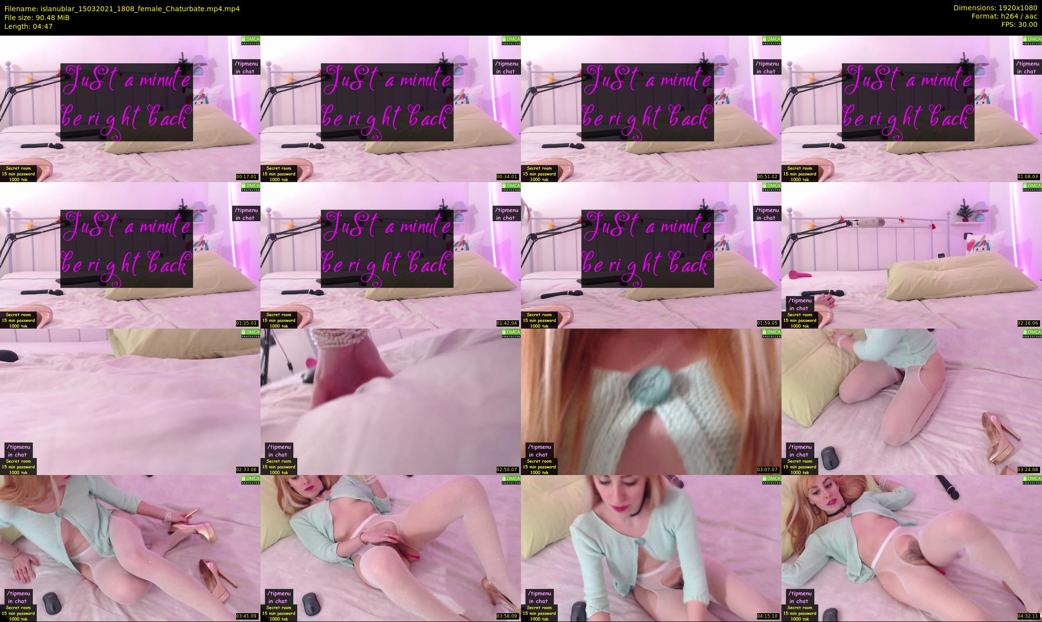 islanublar — 5 minute Chaturbate female cam show recording, 1080p, Mar 15, 2021