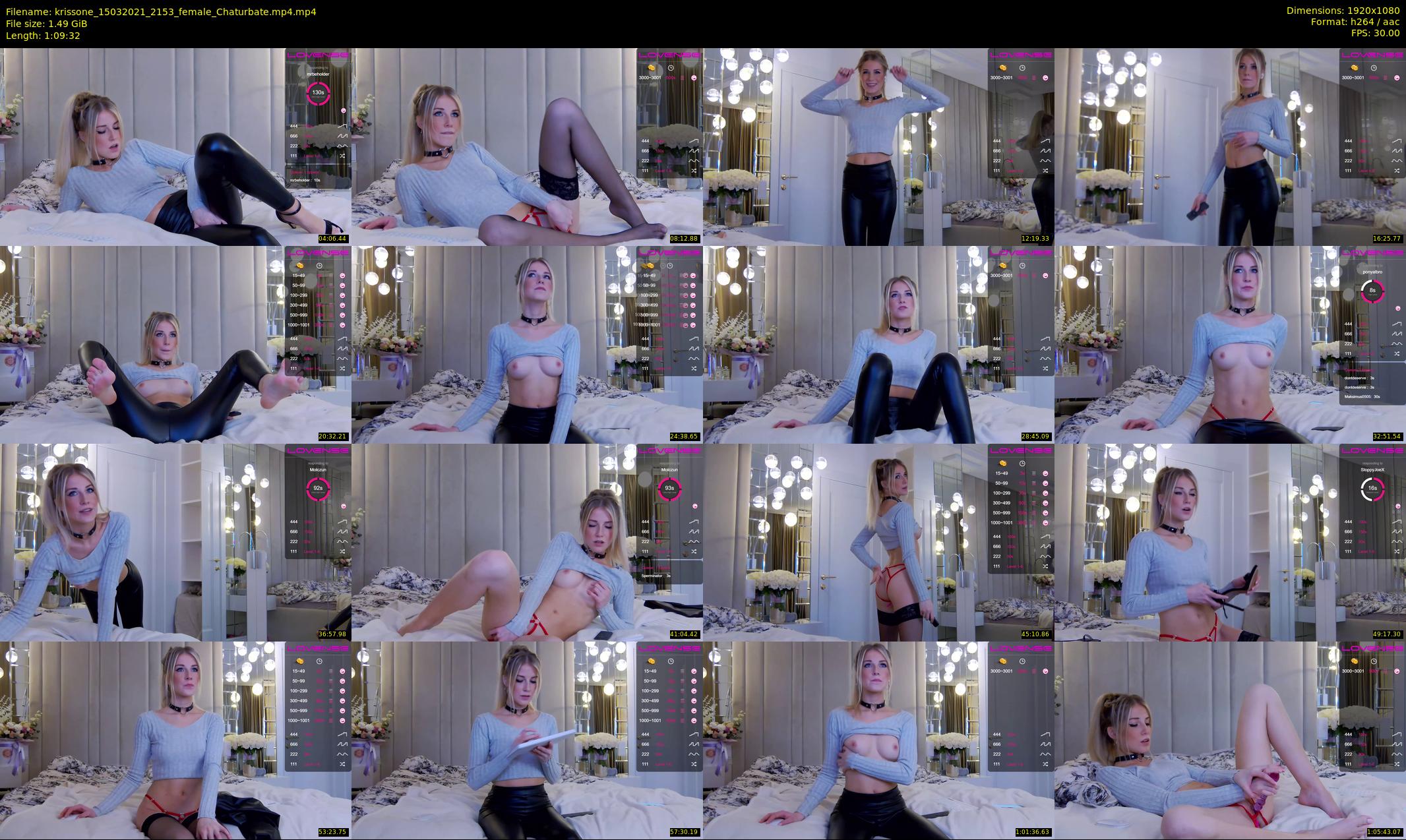 krissone — 70 minute Chaturbate female cam show recording, 1080p, Mar 15, 2021