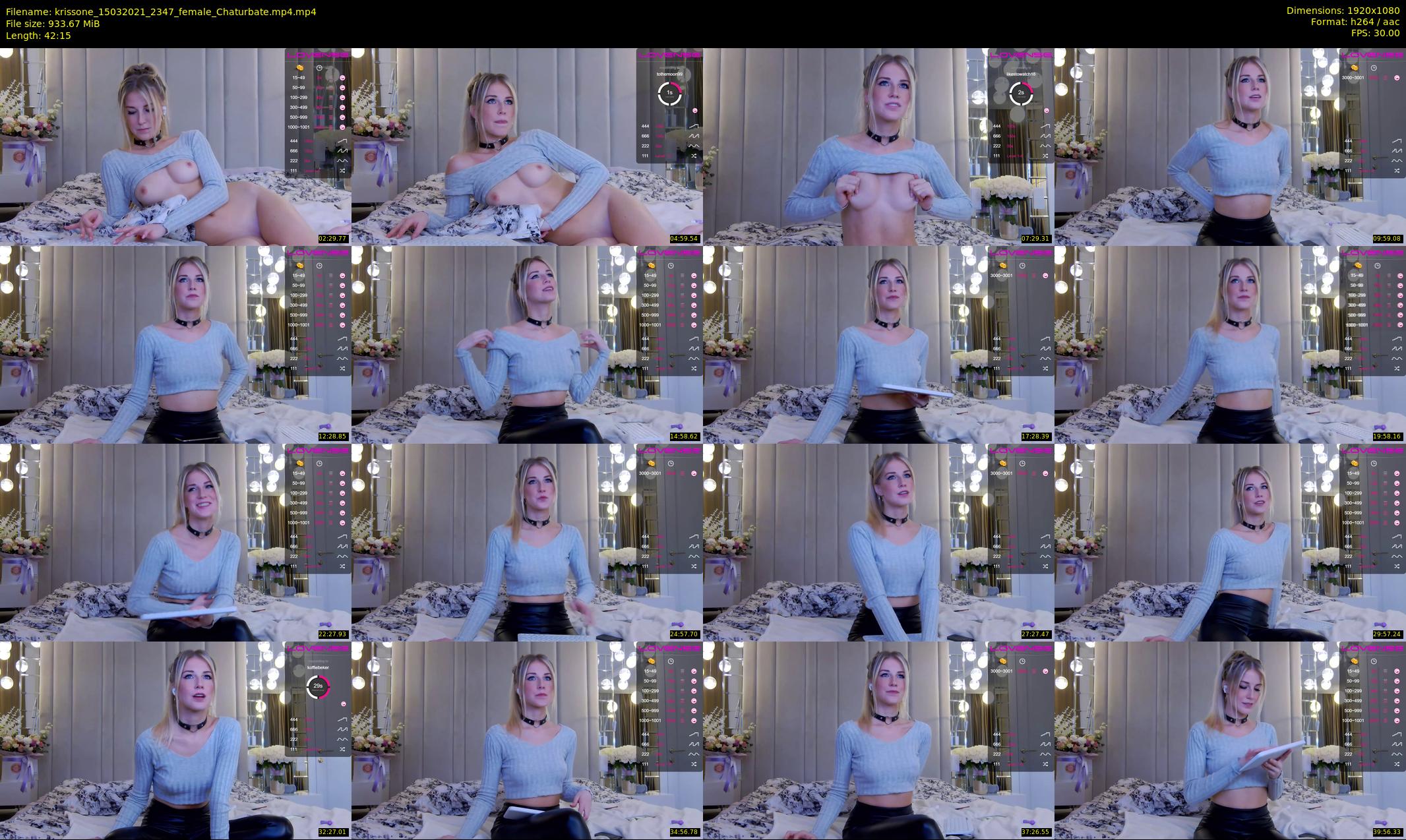 krissone — 43 minute Chaturbate female cam show recording, 1080p, Mar 15, 2021