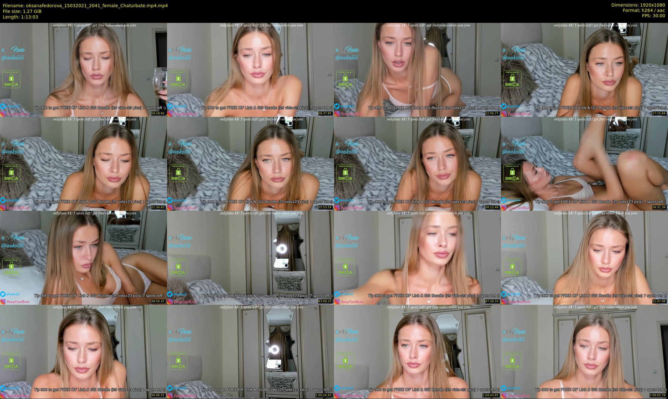 oksanafedorova — 74 minute Chaturbate female cam show recording, 1080p, Mar 15, 2021