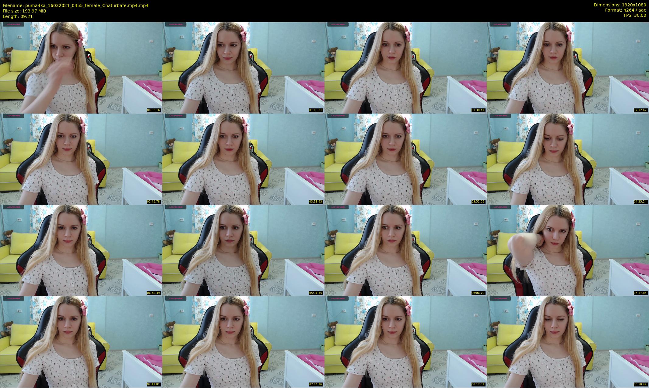 puma4ka — 10 minute Chaturbate female cam show recording, 1080p, Mar 16, 2021
