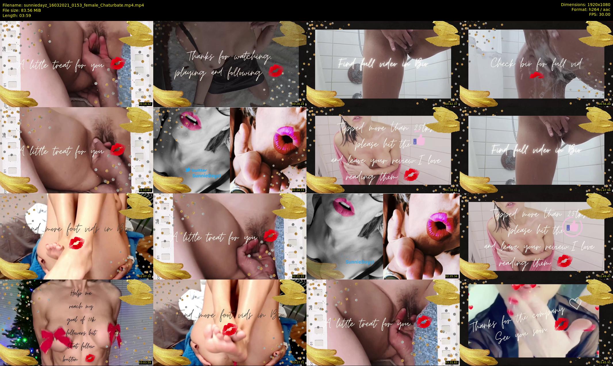 sunniedayz — 4 minute Chaturbate female cam show recording, 1080p, Mar 16, 2021