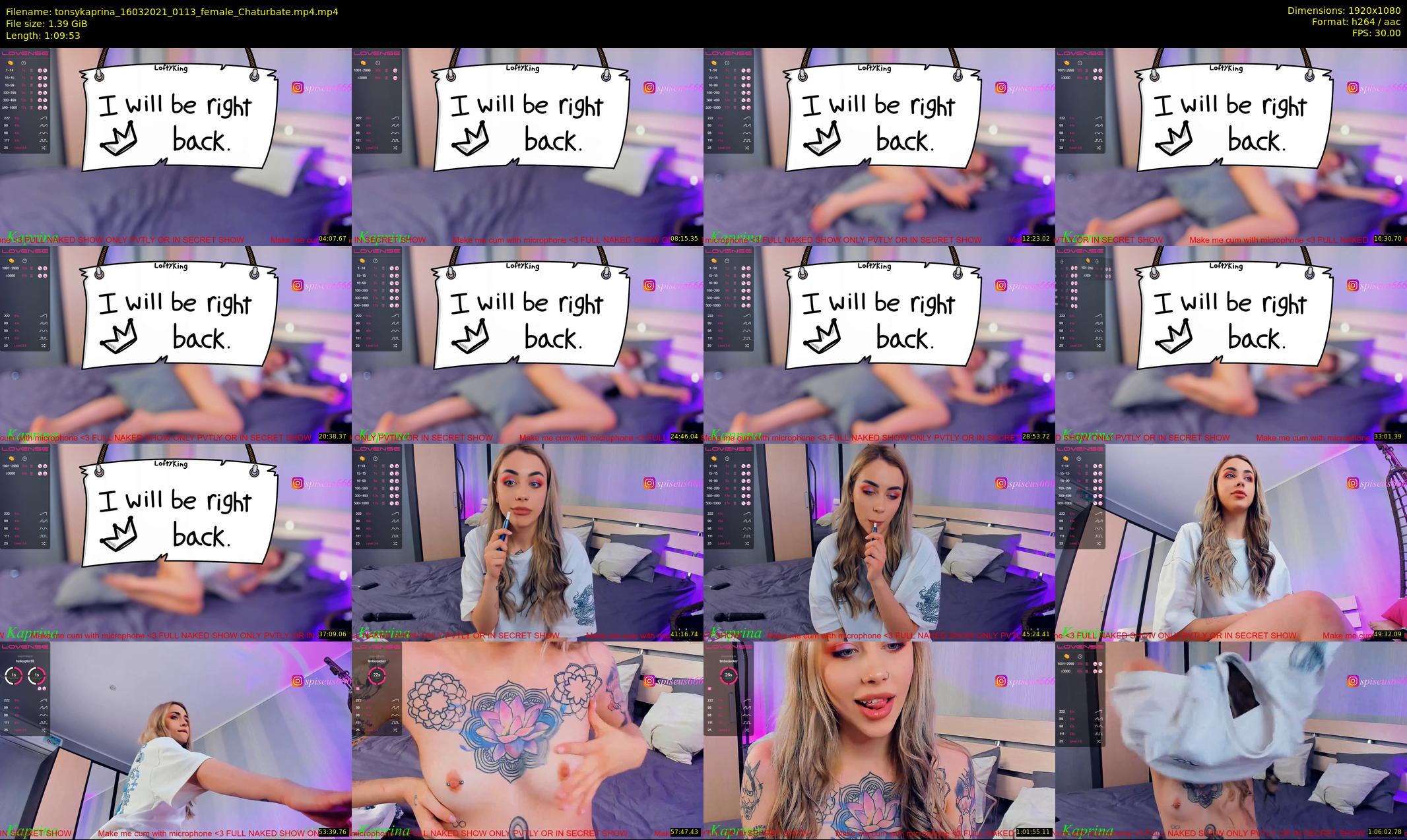 tonsykaprina — 70 minute Chaturbate couple cam show recording, 1080p, Mar 16, 2021