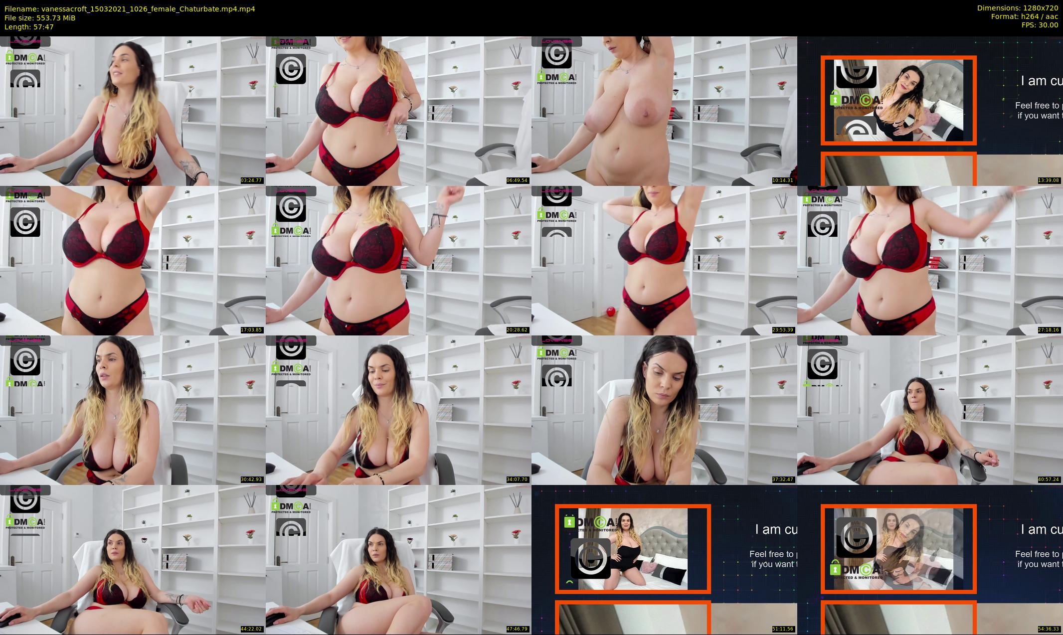 vanessacroft — 58 minute Chaturbate female cam show recording, 720p, Mar 15, 2021