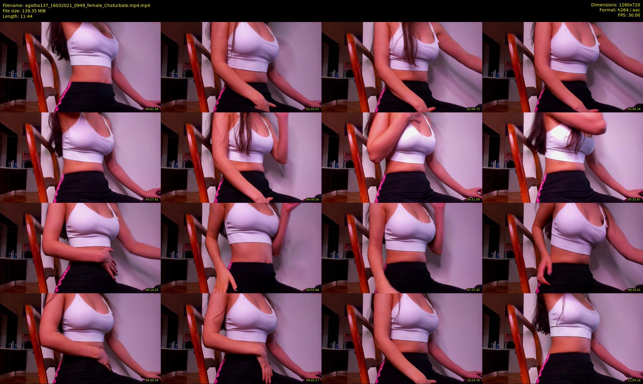 agatha137 — 12 minute Chaturbate female cam show recording, 720p, Mar 16, 2021