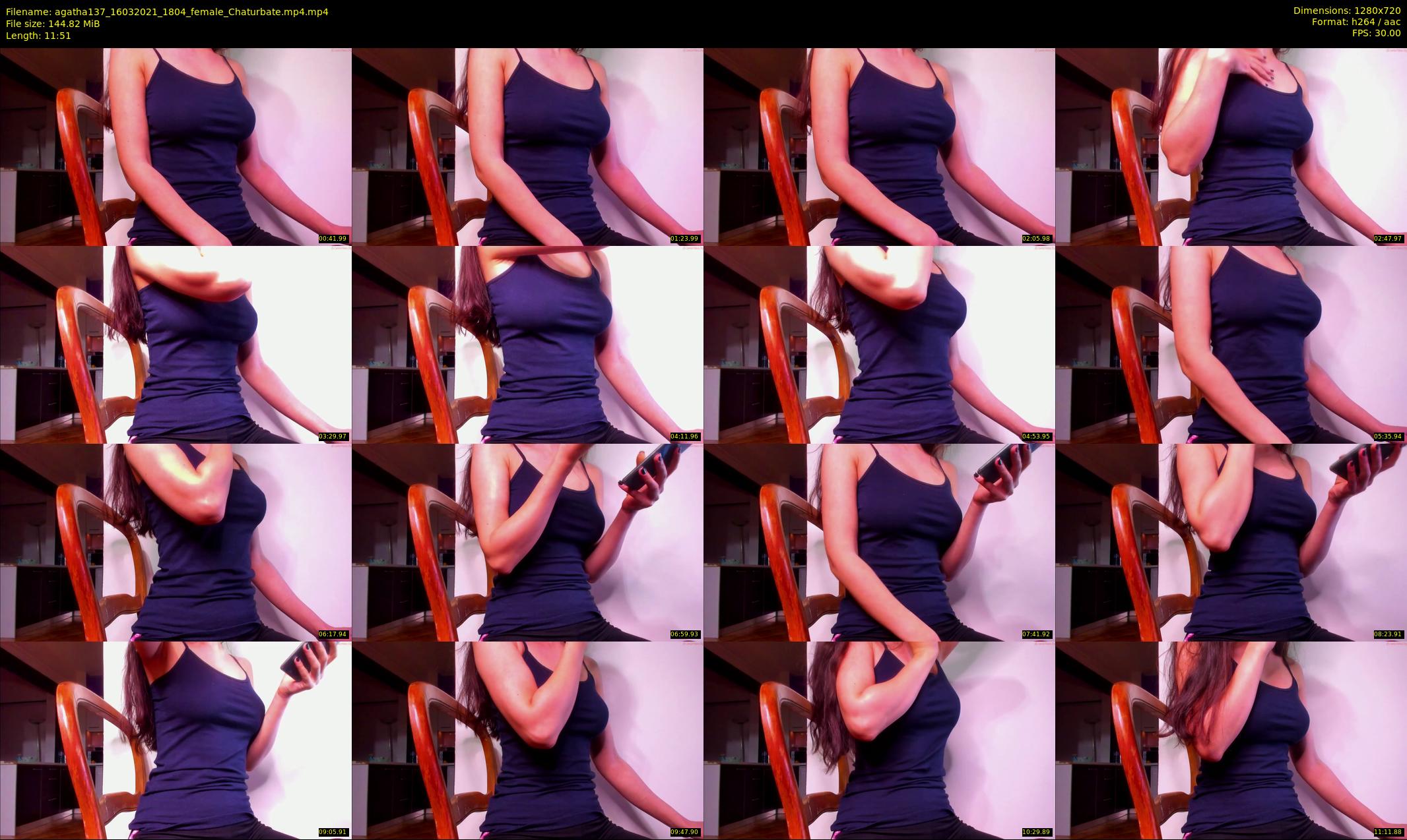 agatha137 — 12 minute Chaturbate female cam show recording, 720p, Mar 16, 2021