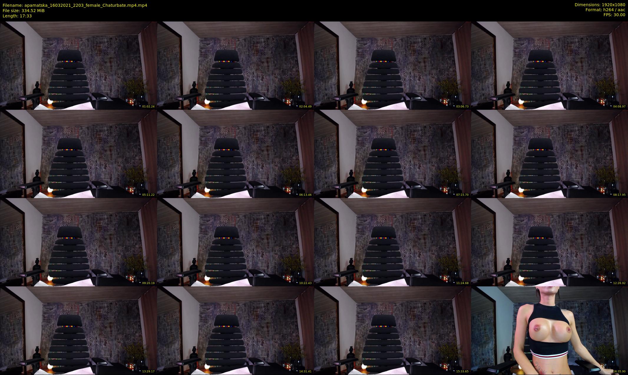 apamatska — 18 minute Chaturbate female cam show recording, 1080p, Mar 16, 2021