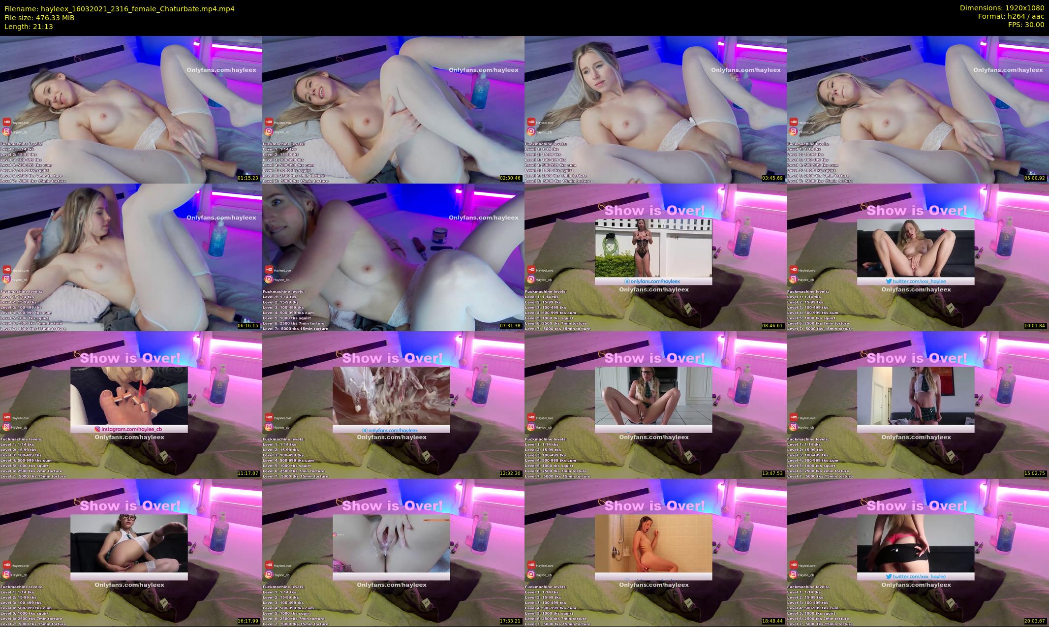 hayleex — 22 minute Chaturbate female cam show recording, 1080p, Mar 16, 2021