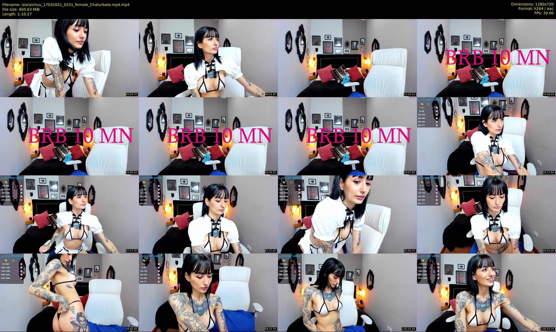 isisraichuu — 71 minute Chaturbate female cam show recording, 720p, Mar 17, 2021