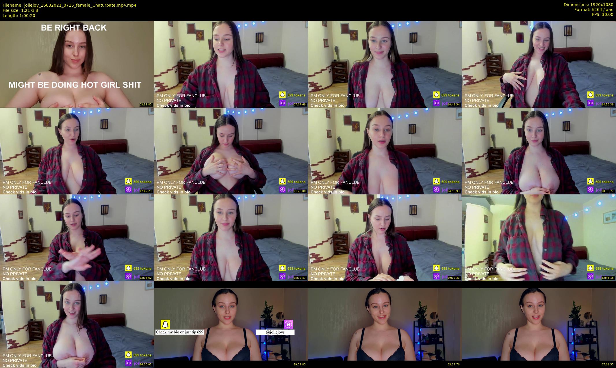joliejoy — 61 minute Chaturbate female cam show recording, 1080p, Mar 16, 2021