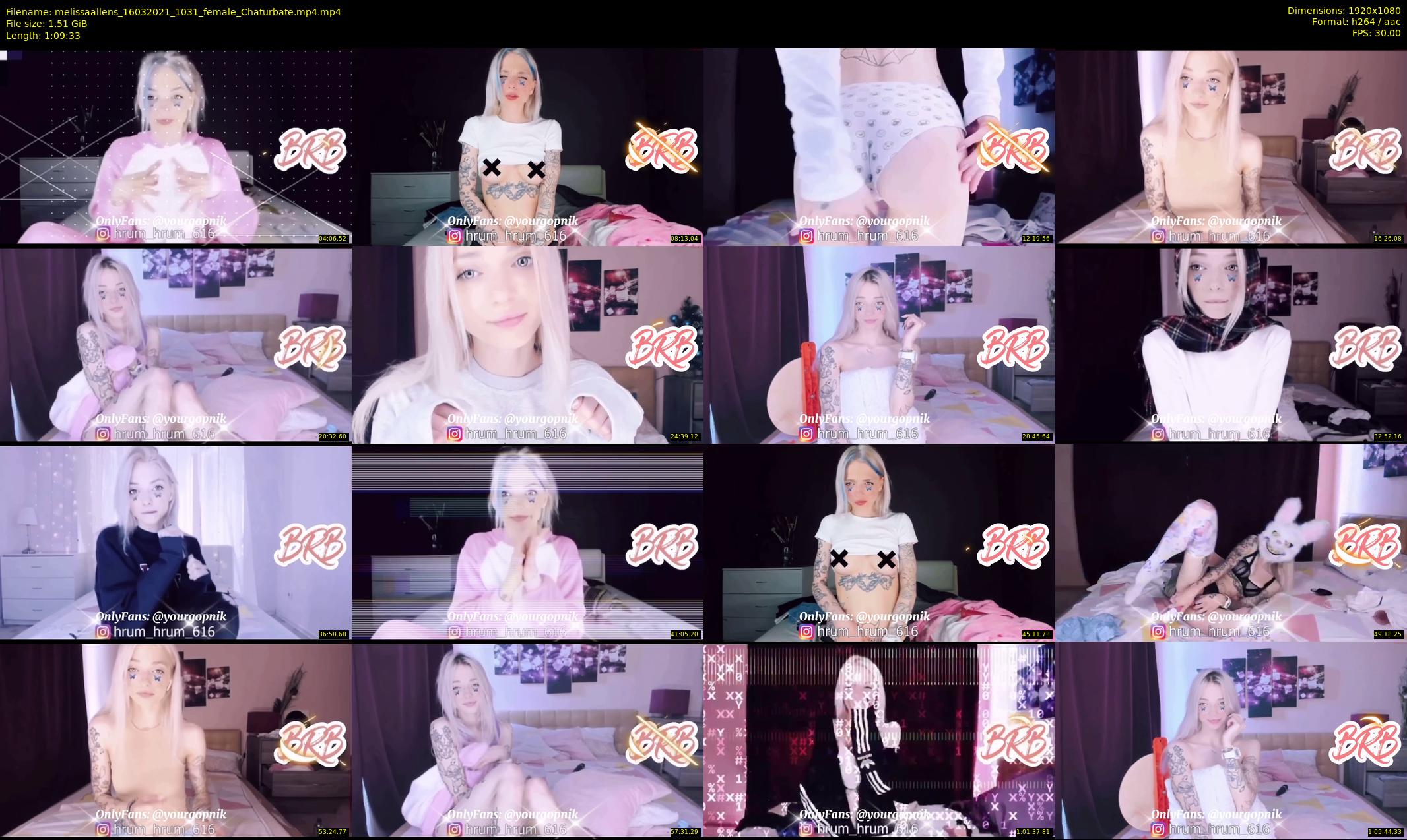 melissaallens — 70 minute Chaturbate female cam show recording, 1080p, Mar 16, 2021