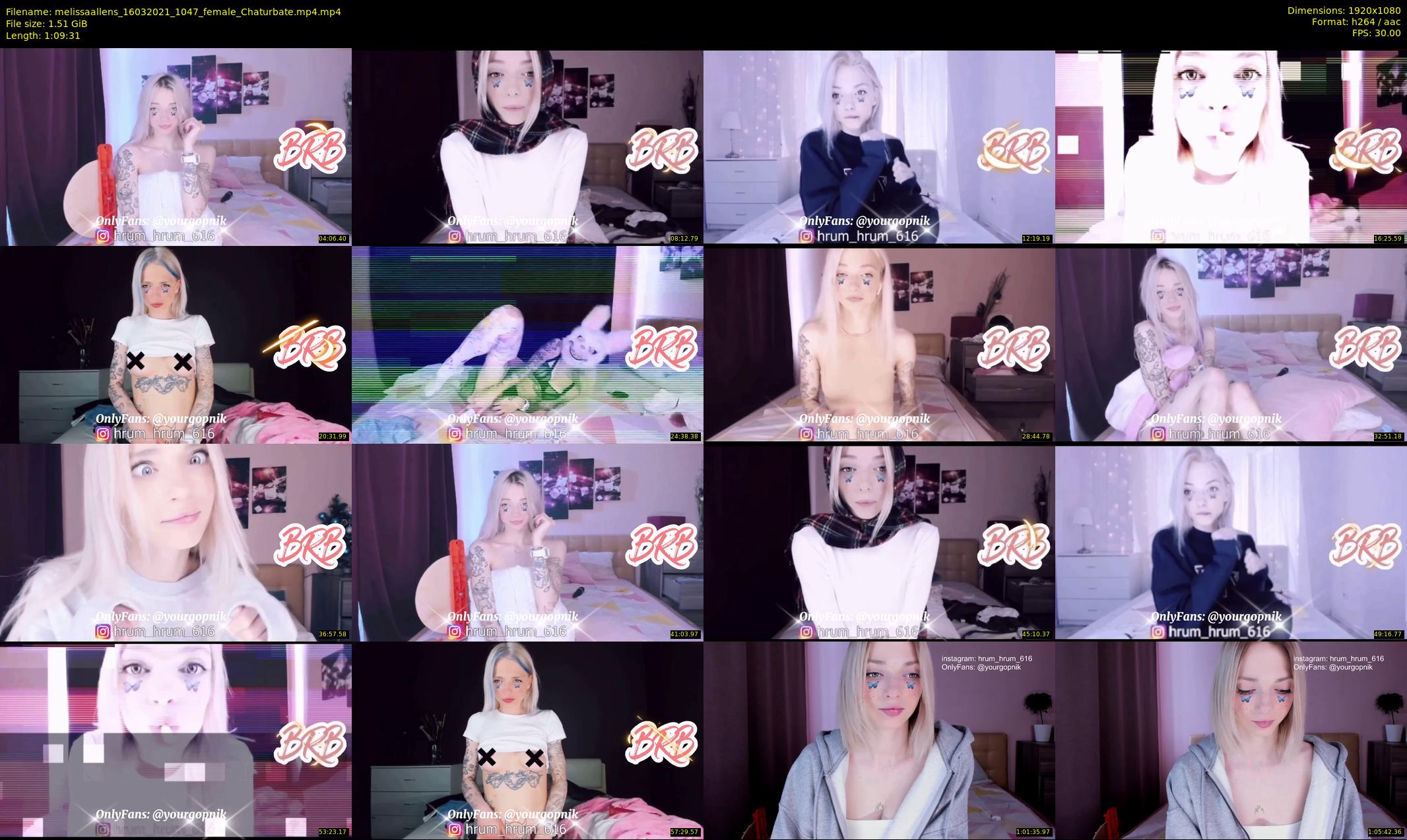 melissaallens — 70 minute Chaturbate female cam show recording, 1080p, Mar 16, 2021