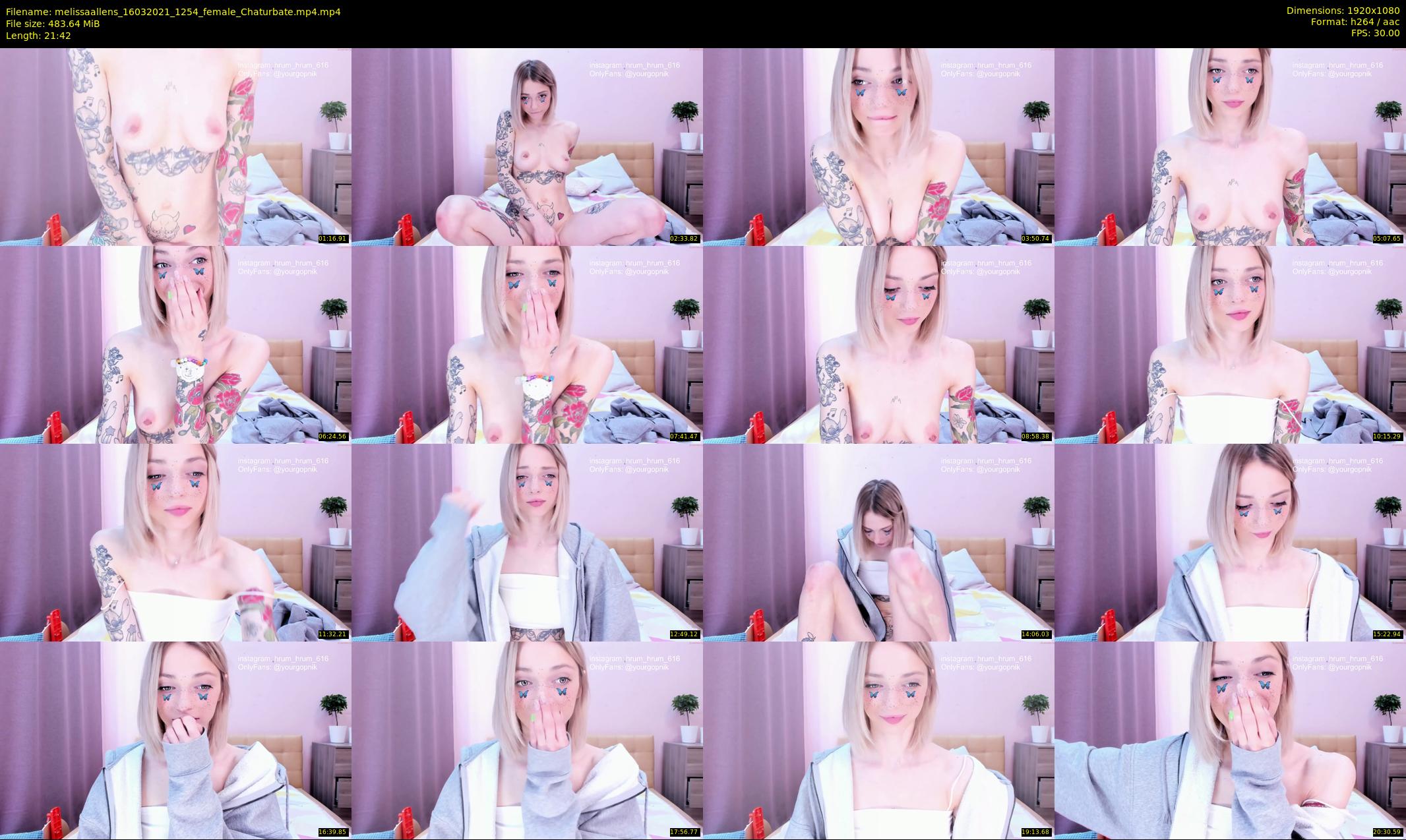melissaallens — 22 minute Chaturbate female cam show recording, 1080p, Mar 16, 2021